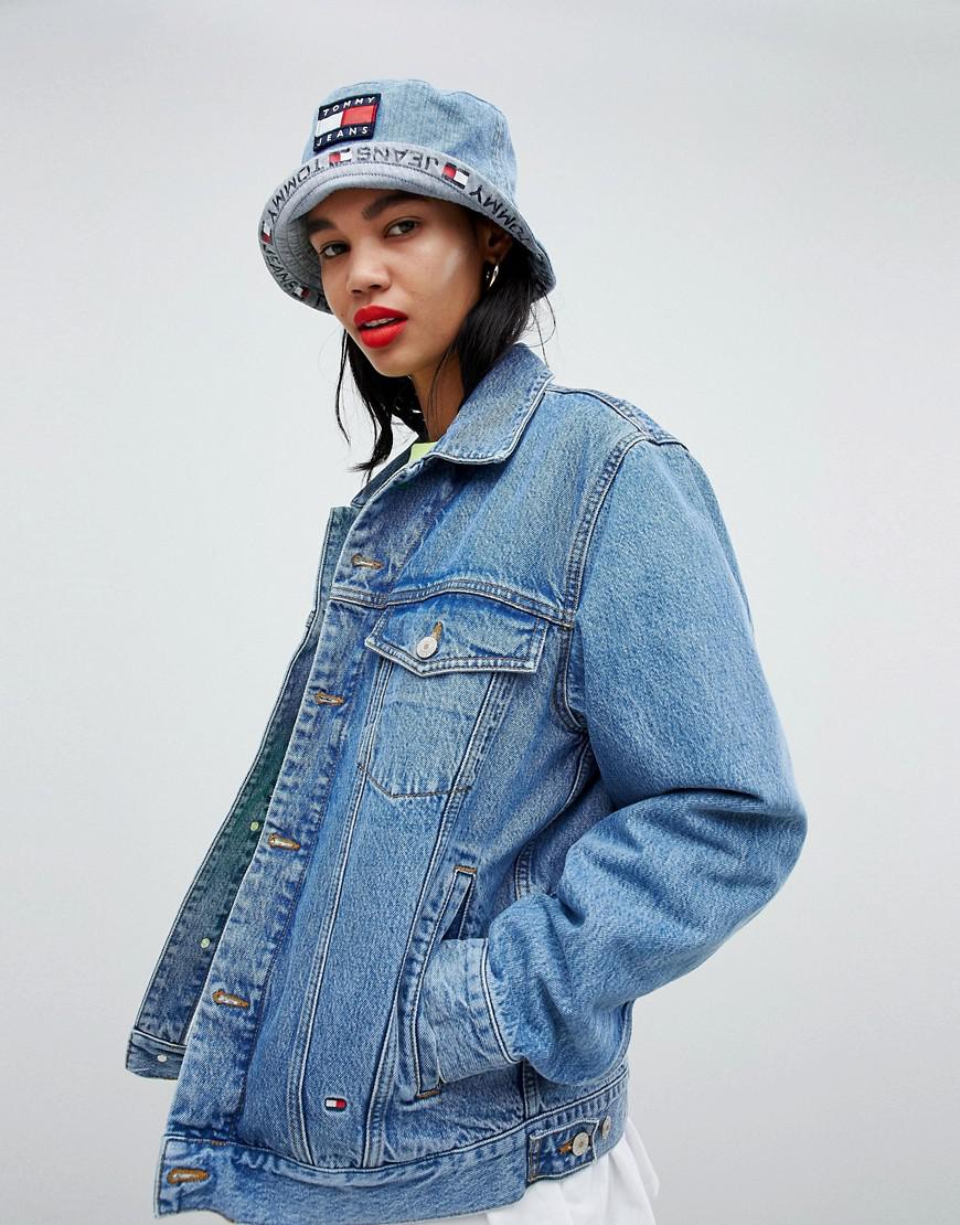 Tommy Hilfiger Tommy Jean 90s Capsule 5.0 Denim Jacket With Back Sailing  Logo in Blue | Lyst