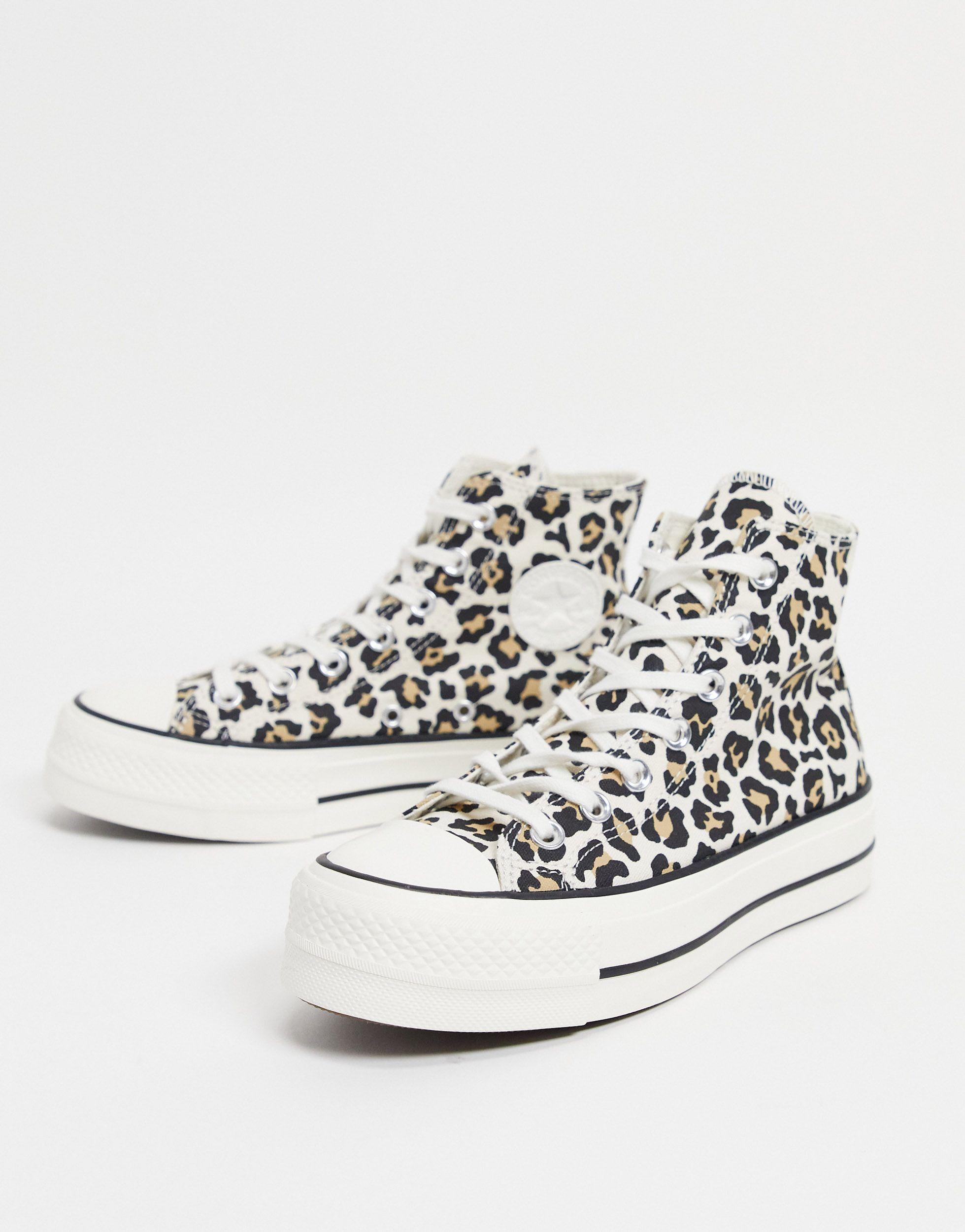 Chuck taylor - sneakers alte con stampa leopardata di Converse in Marrone |  Lyst