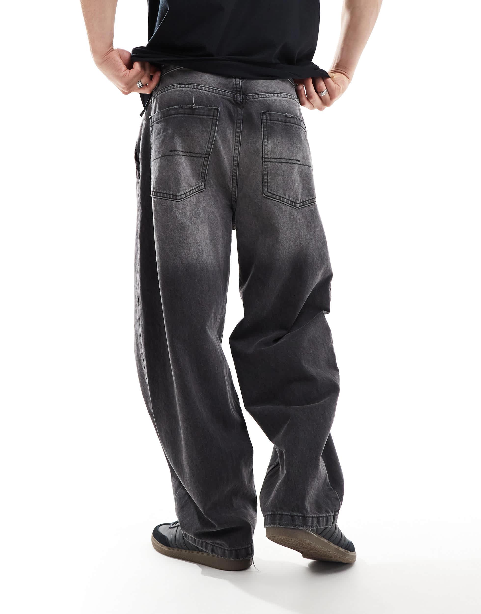 Wide Leg Jeans Bershka Jean Fendu Bershka Jean évasé Fendu Bleu