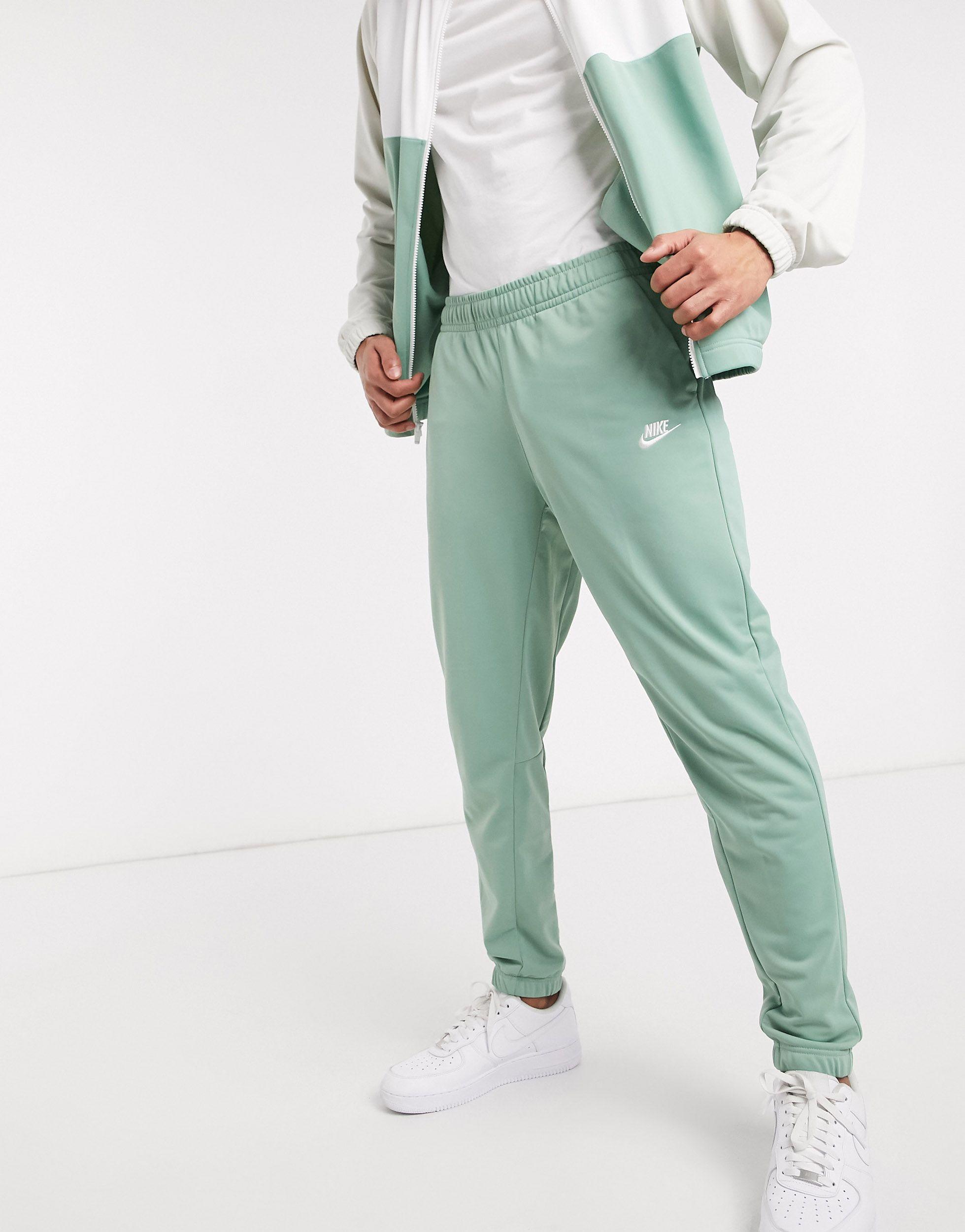 Nike Synthetic Club Polyknit Tracksuit Set in Green for Men - Lyst