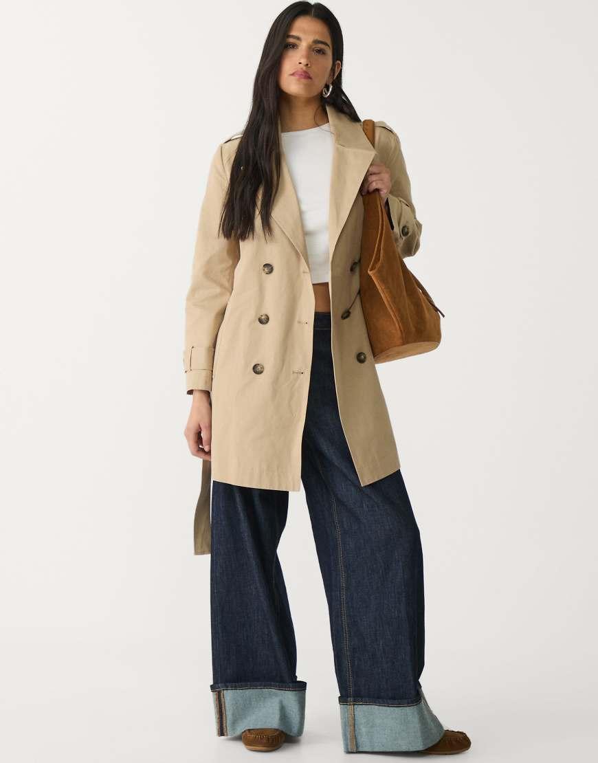 Stradivarius Asos Cappotto Cammello Donna Stradivarius Cappotto