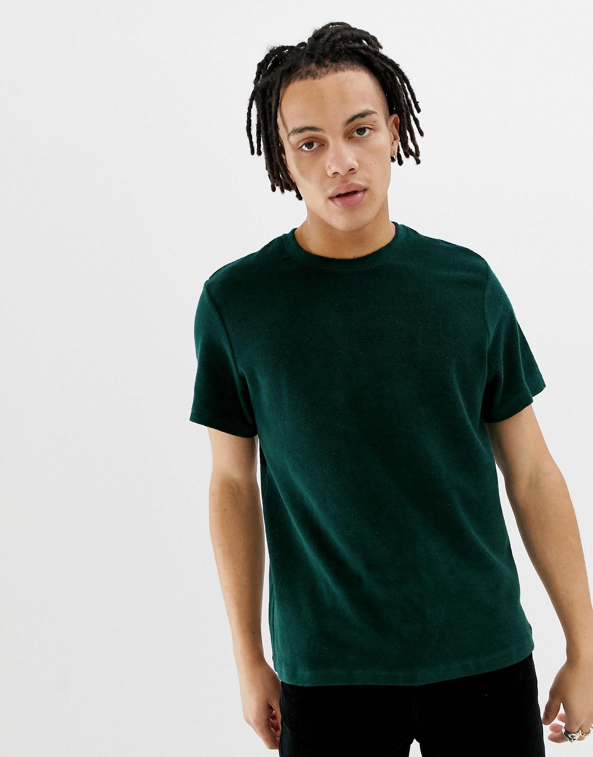 Weekday – es frottee-t-shirt in Grün für Herren | Lyst DE