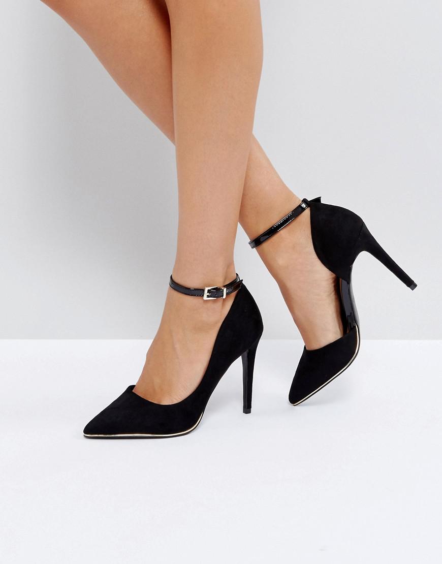 Exerina Black Pointed Court Shoes - Lyst