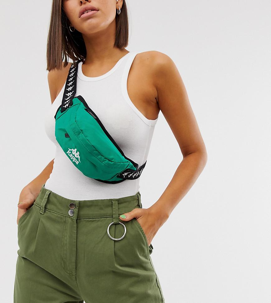 Kappa Authentic Anais Logo Strap Bumbag In Contrast Green Lyst Australia