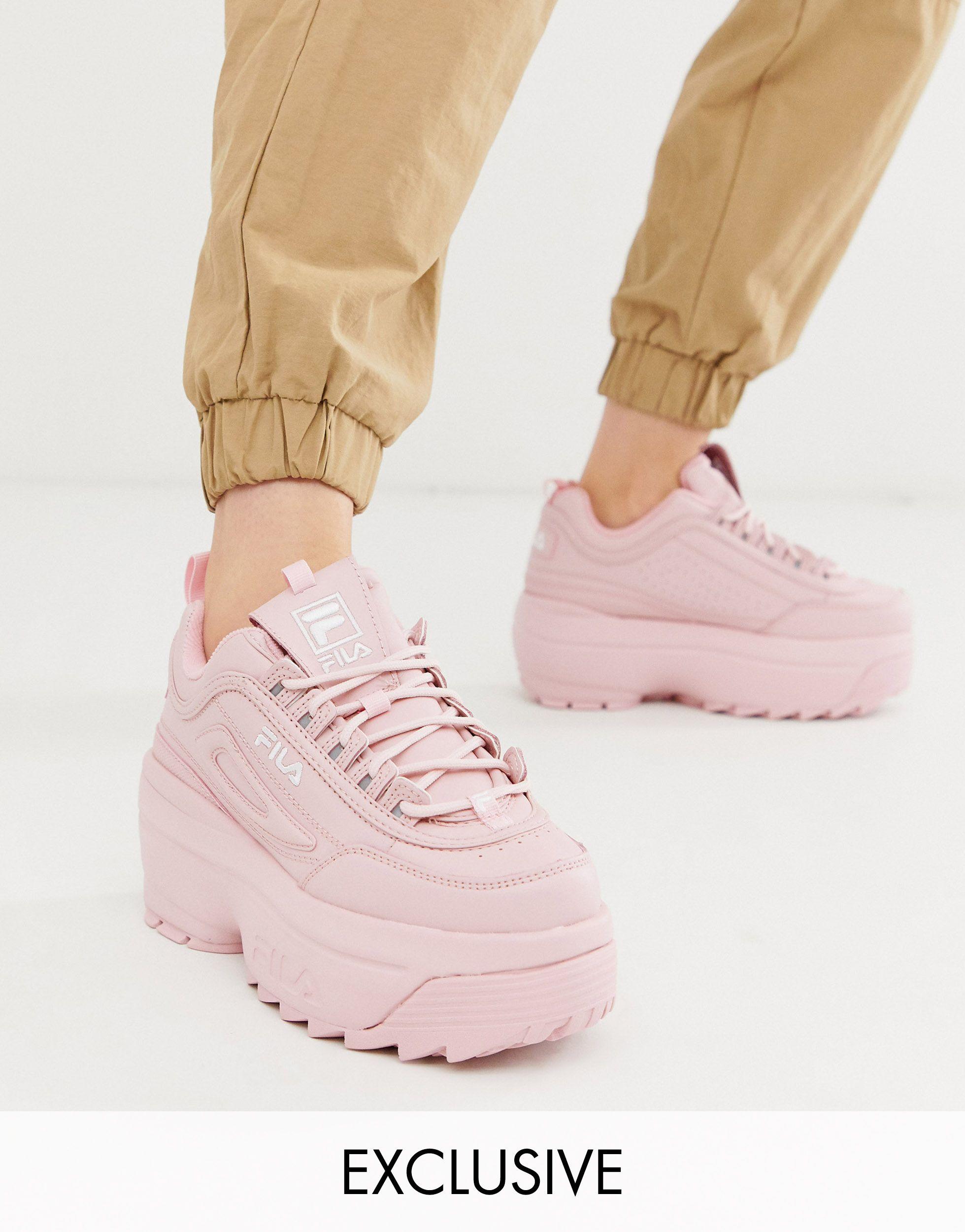 Zapatillas Fila de Cuero de color Rosa | Lyst