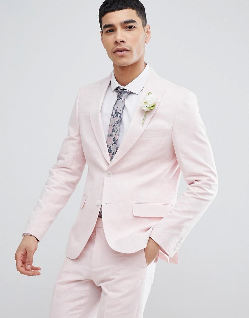 Traje chaqueta rosa hombre hotsell