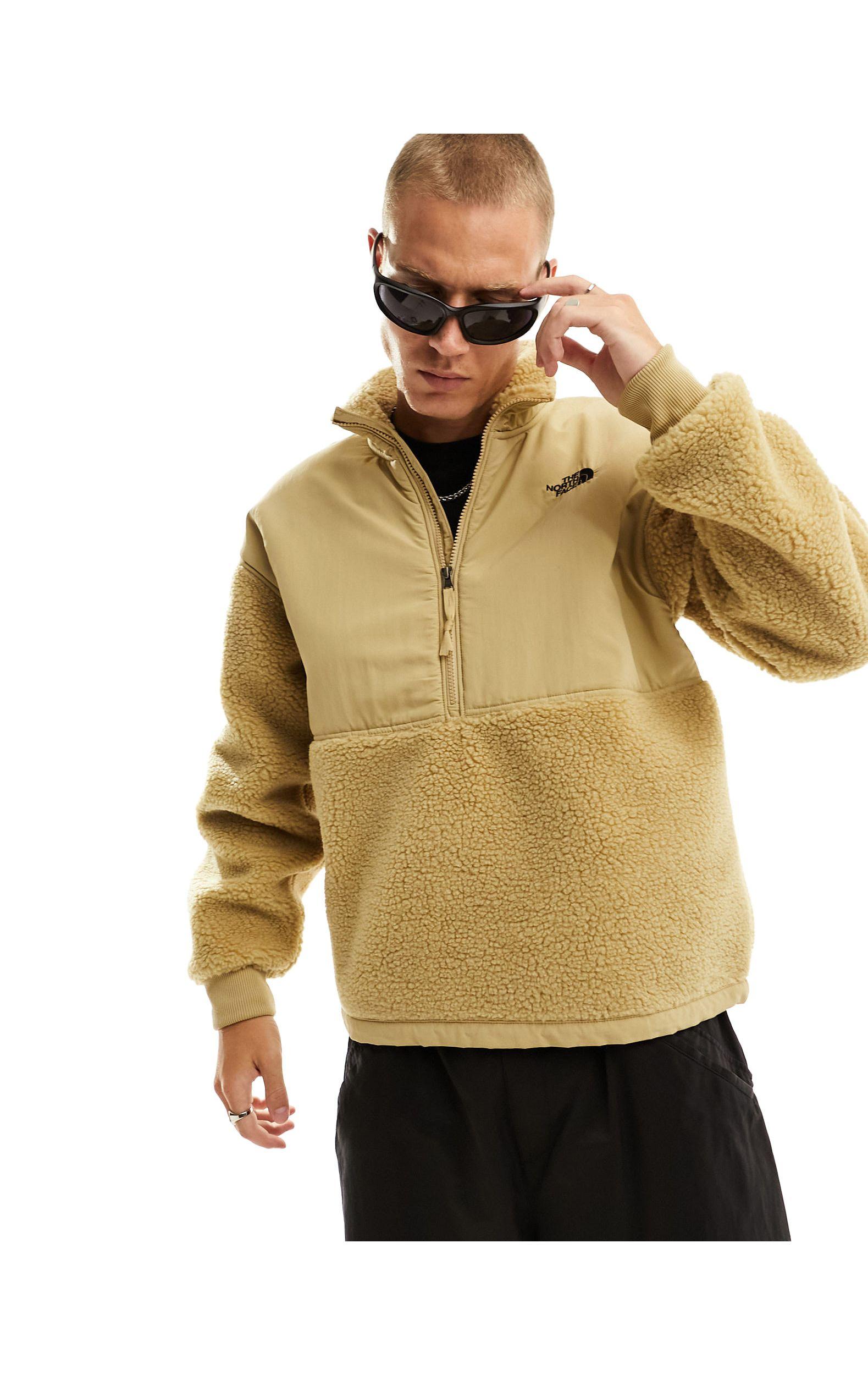 North face sherpa quarter on sale zip