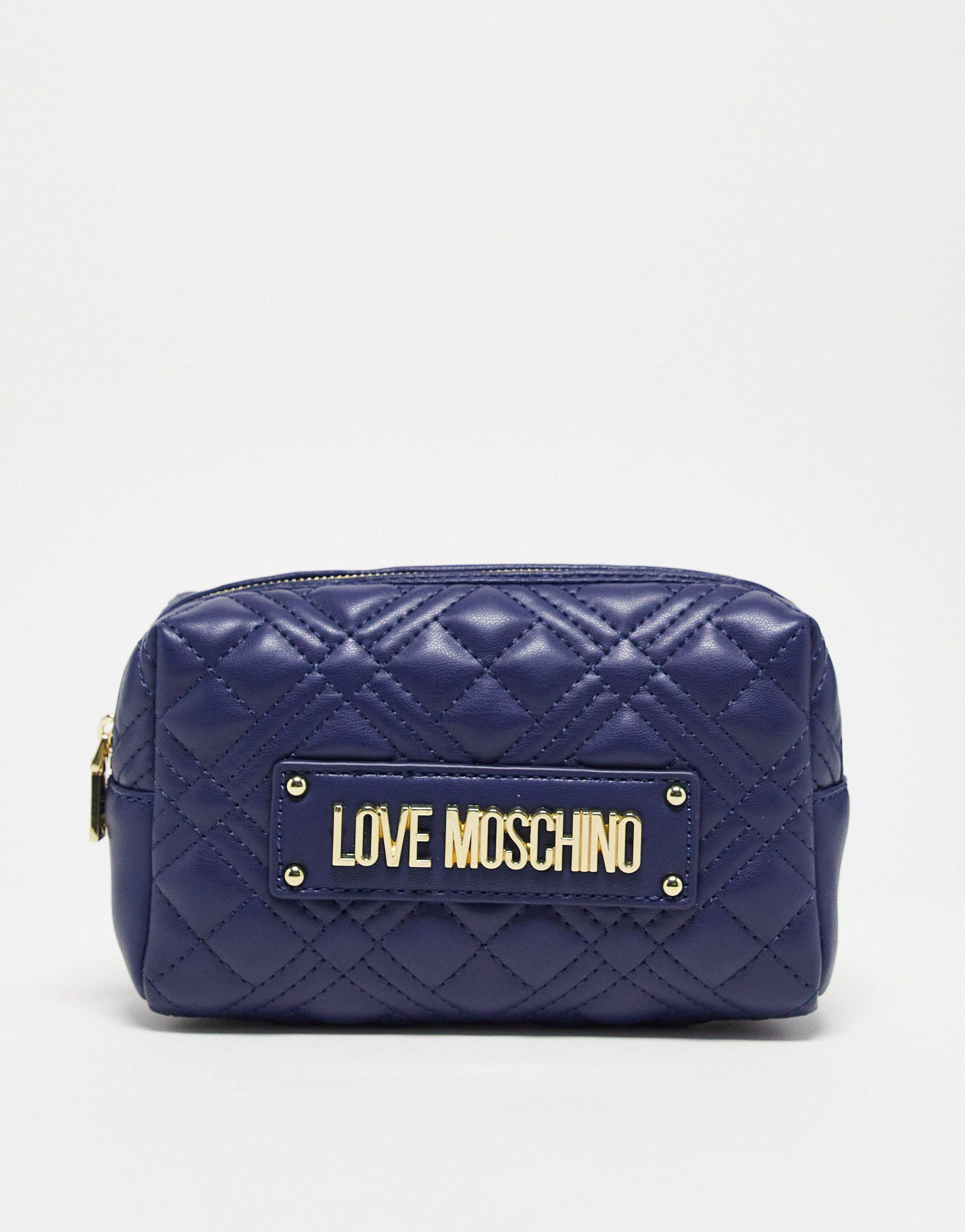 Love Moschino – kosmetiktasche in Blau | Lyst DE