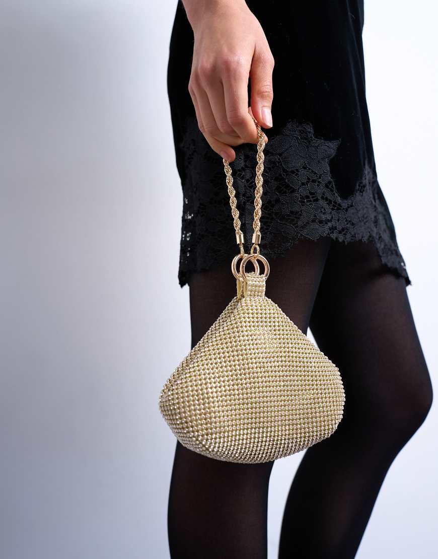 Evening Clutch Topshop Purses Uk ASOS DESIGN Beaded Mini Ball Grab