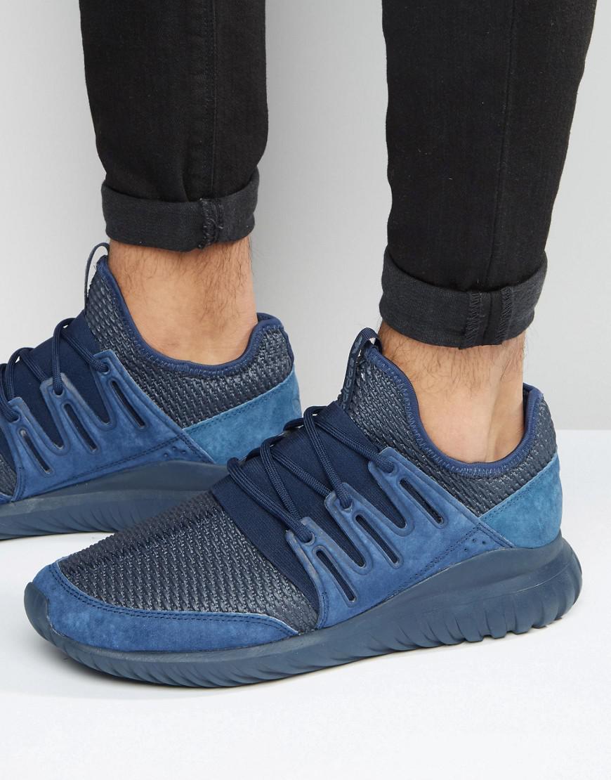 adidas tubular radial navy blue