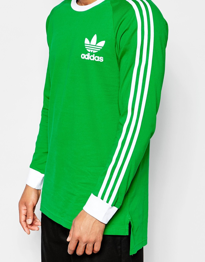 adidas Originals Adicolor Long Sleeve T-shirt In Green B10658 for Men | Lyst