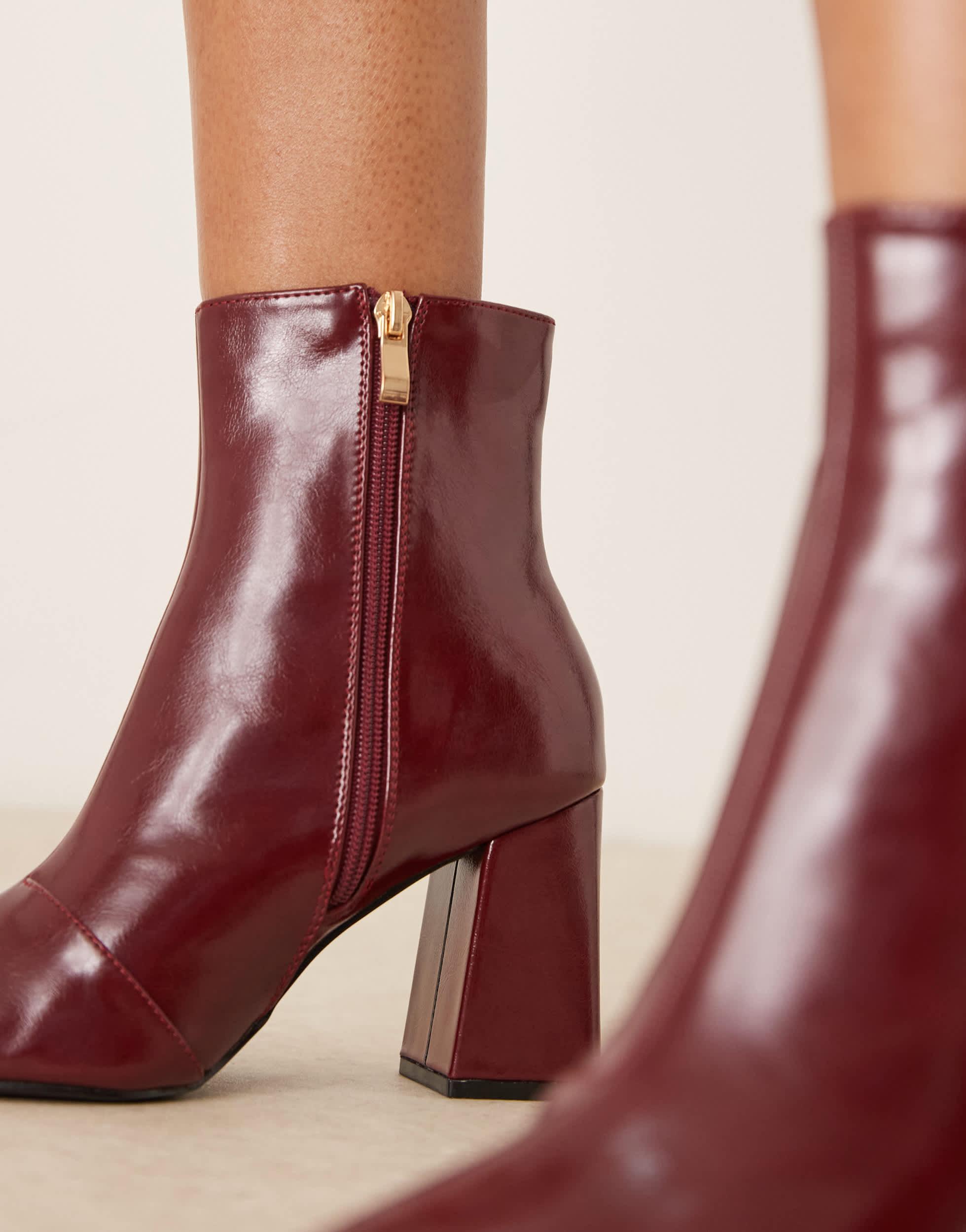 Raid Tetlee Block Heel Ankle Boots in Pink Lyst