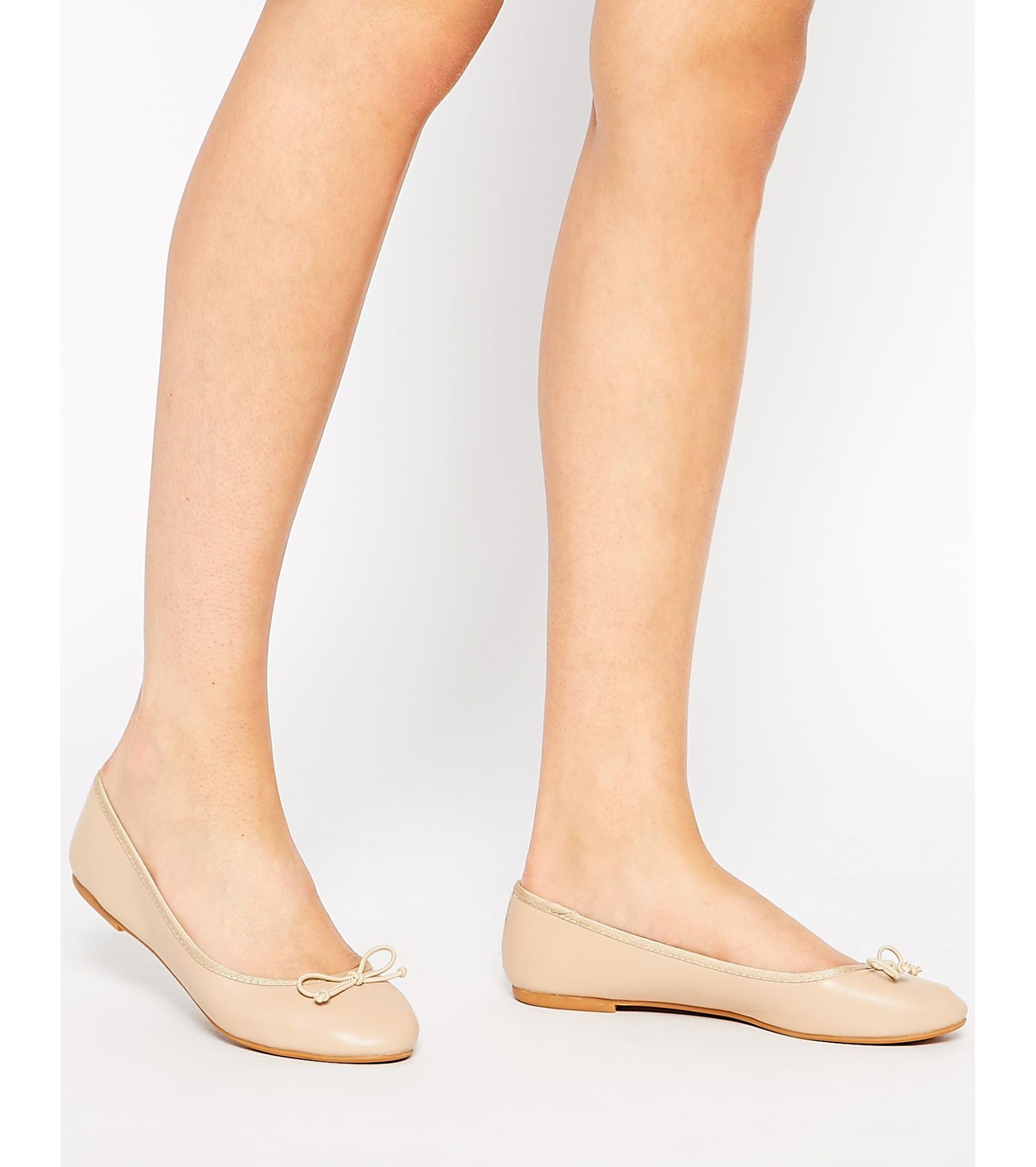Lyst - Asos Lily Pad Ballet Flats in Natural