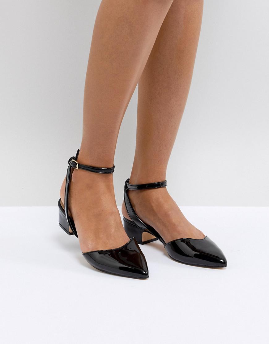 Black Leather Low Heel Shoe Boots Black Leather Low Heel Shoe Boots