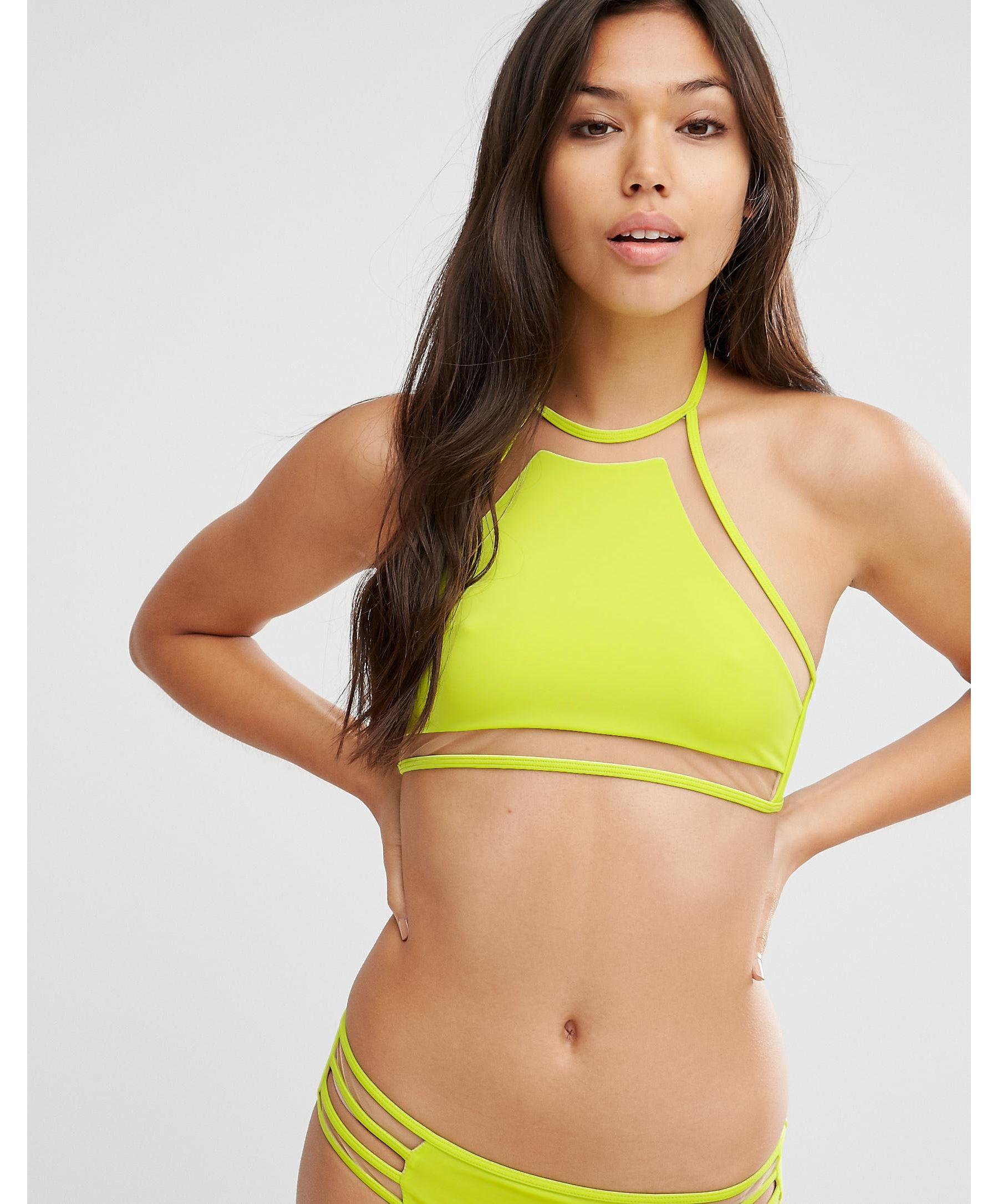 yellow halter bikini