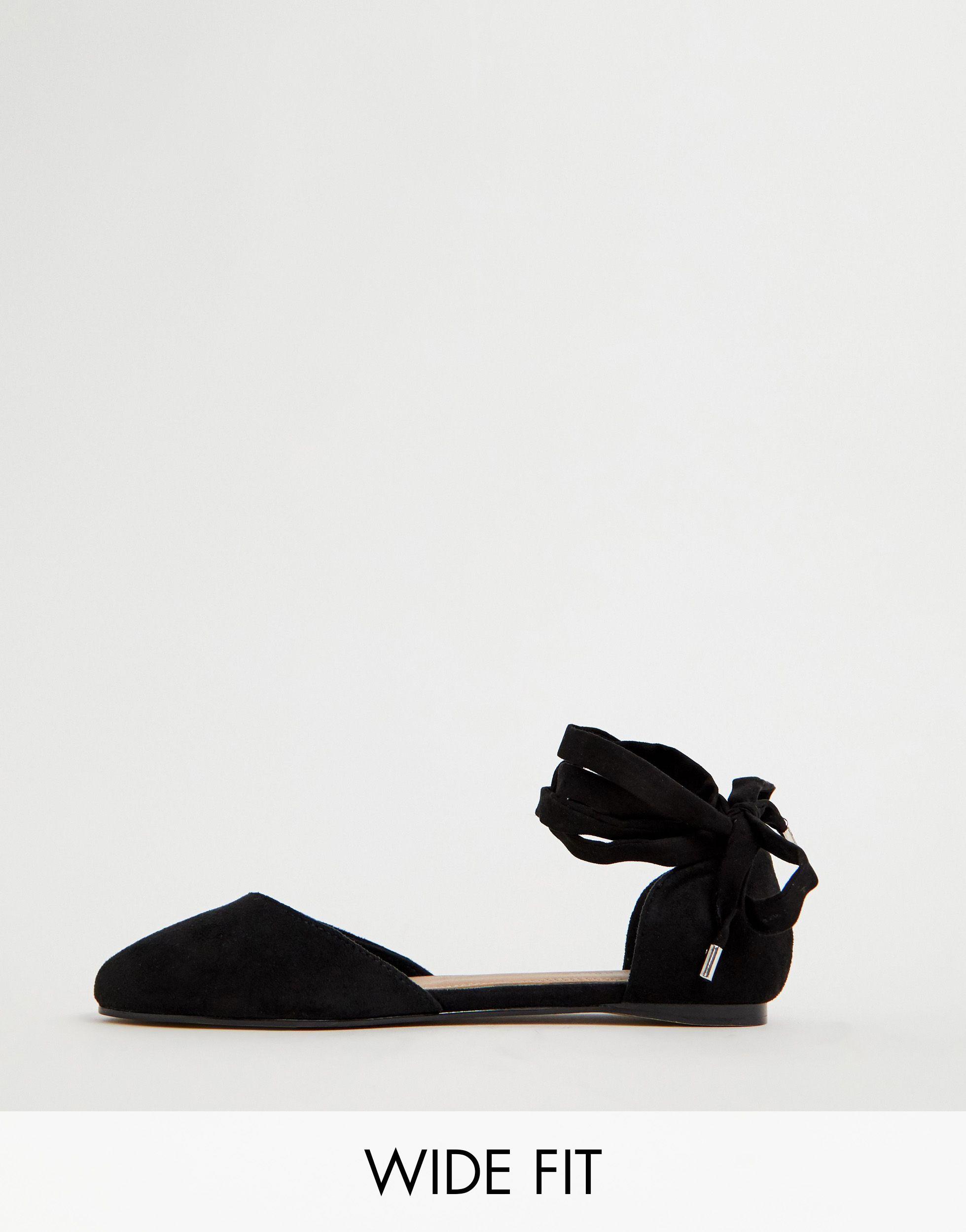 black wide flats