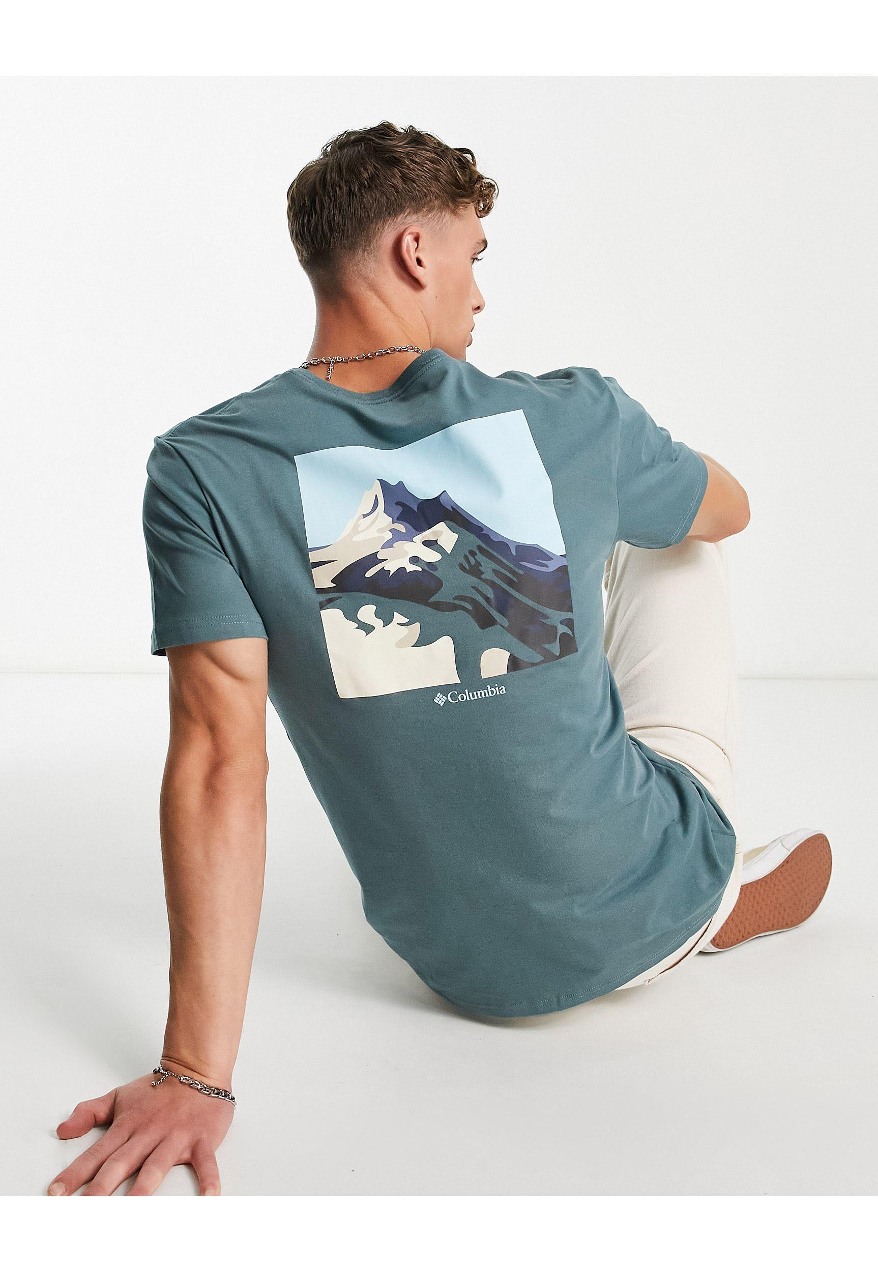 Columbia Range Back Print T-shirt in Blue for Men