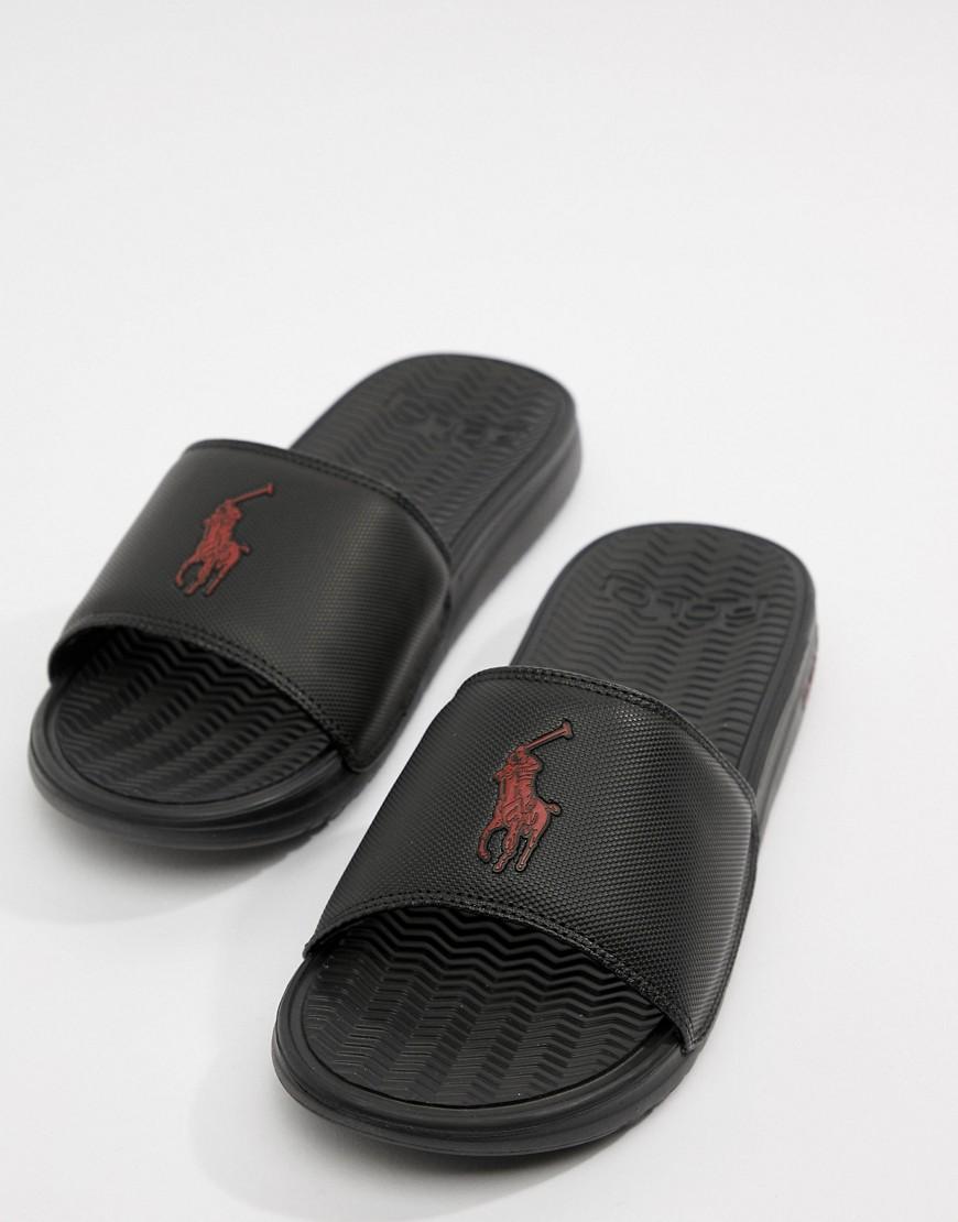 Sandalias negras con jugador grande Rodwell Summer Polo Ralph Lauren de  hombre de color Negro | Lyst