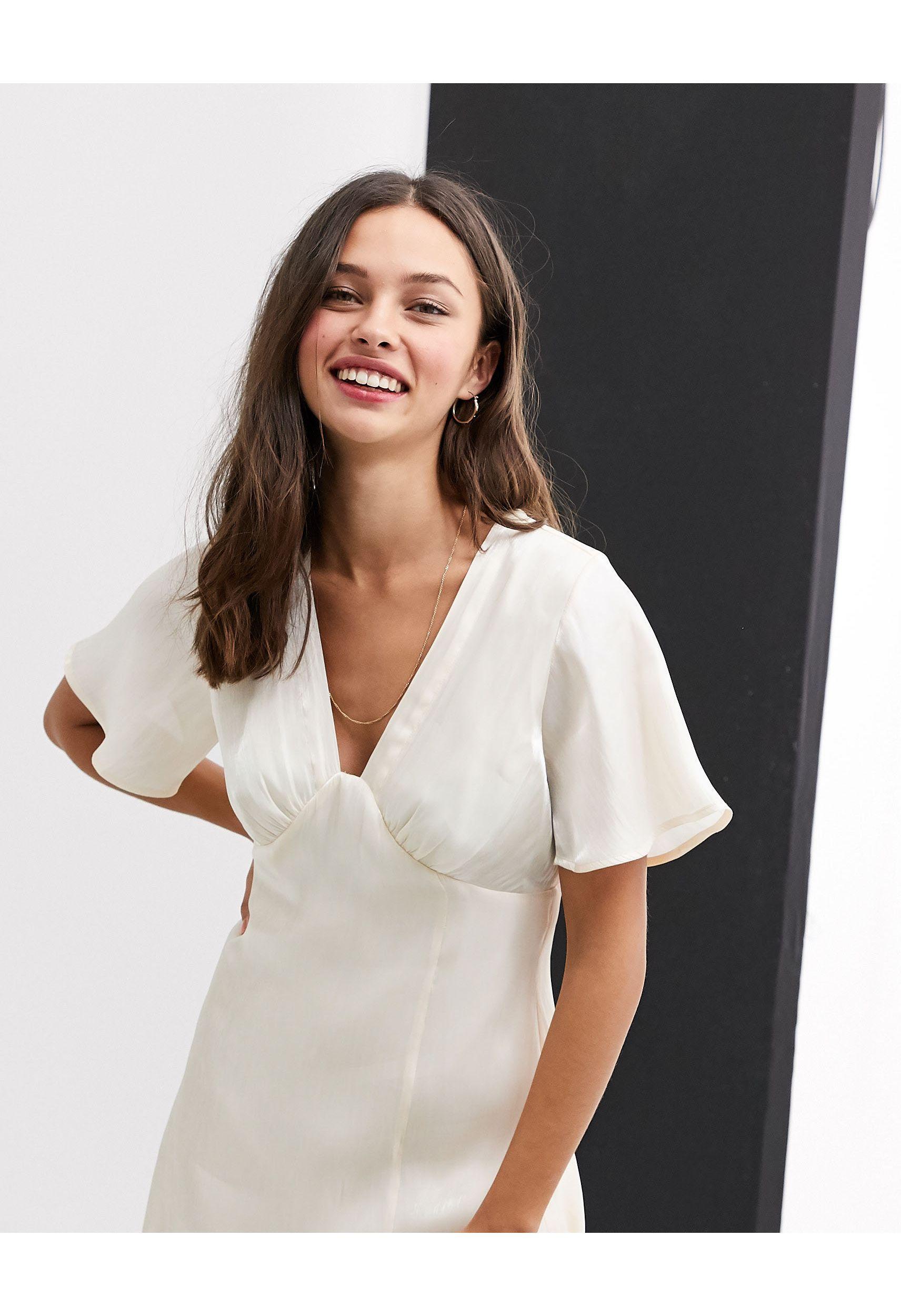 Moon River Bustier Satin Midi Dress 