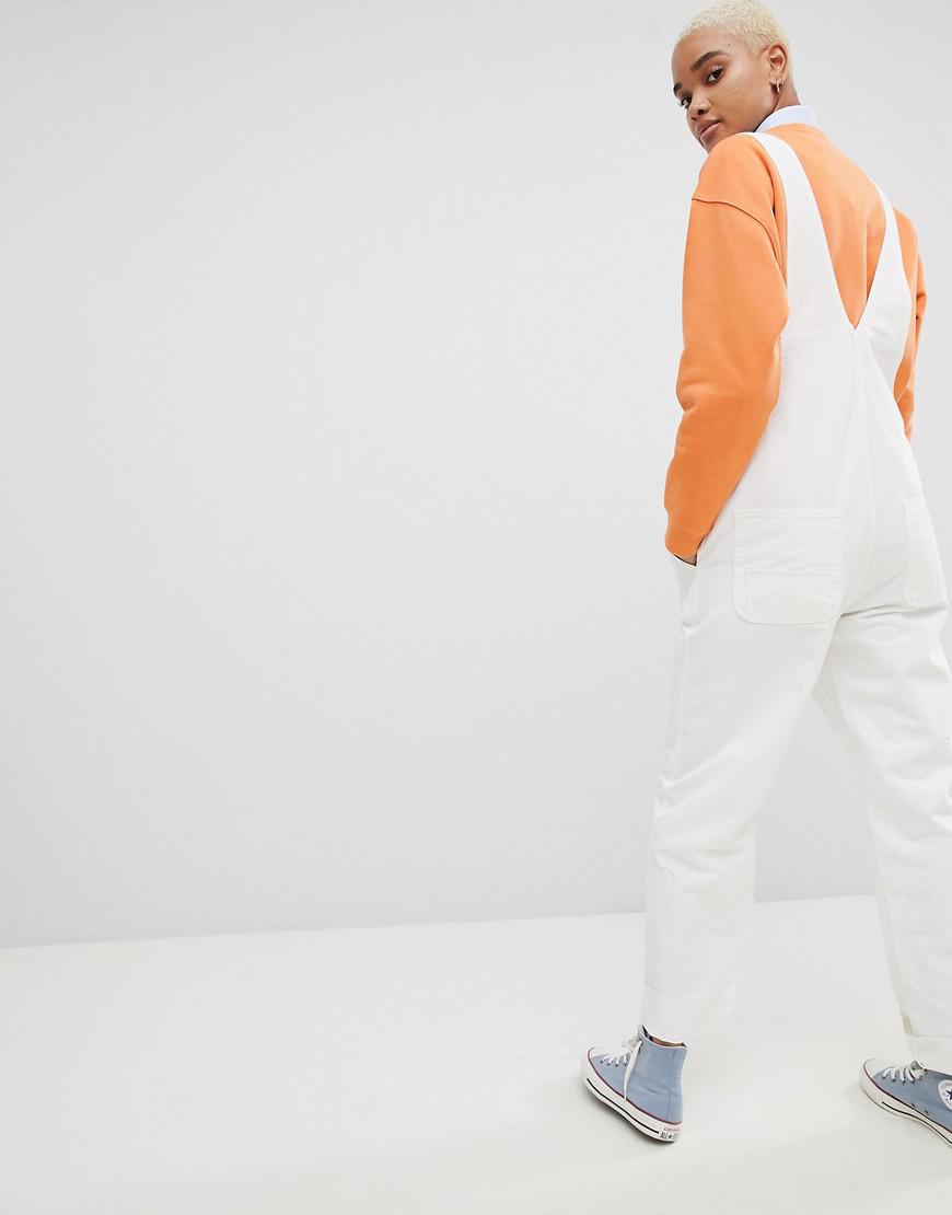 Carhartt WIP Relaxed Dungarees in White - Lyst