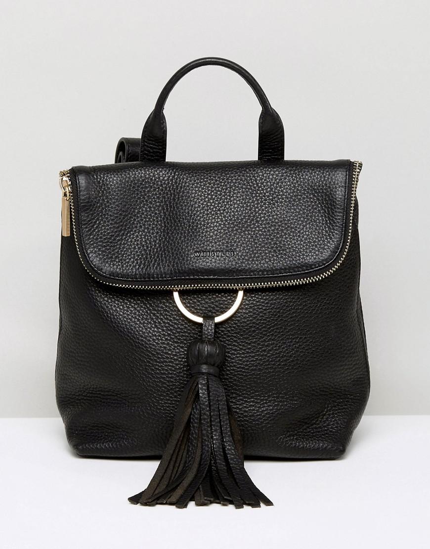 Whistles Mini Verity Leather Backpack Black IUCN Water