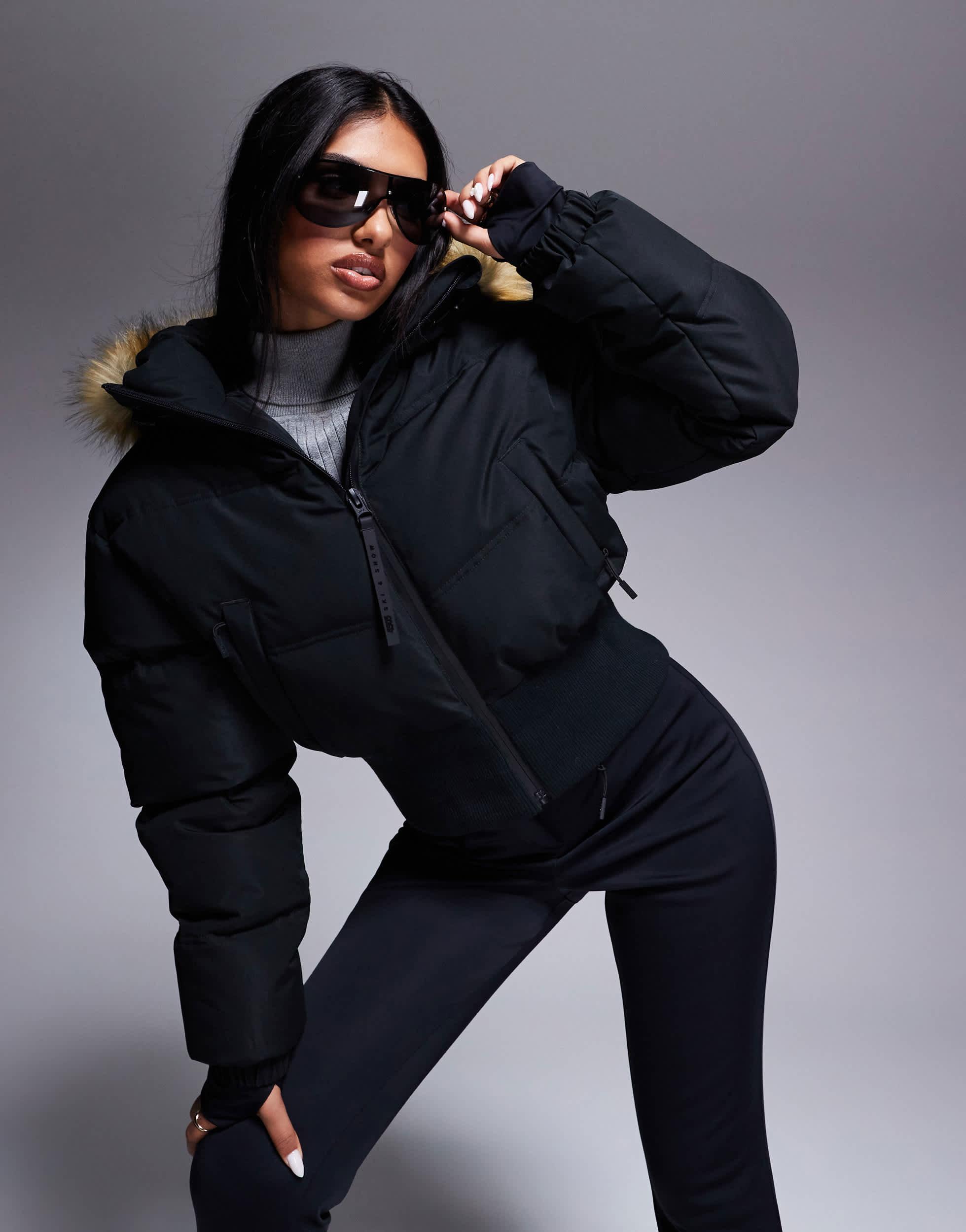 ASOS 4505 Ski Snow 4505 Ski Cropped Insulated Ski Bomber Jacket