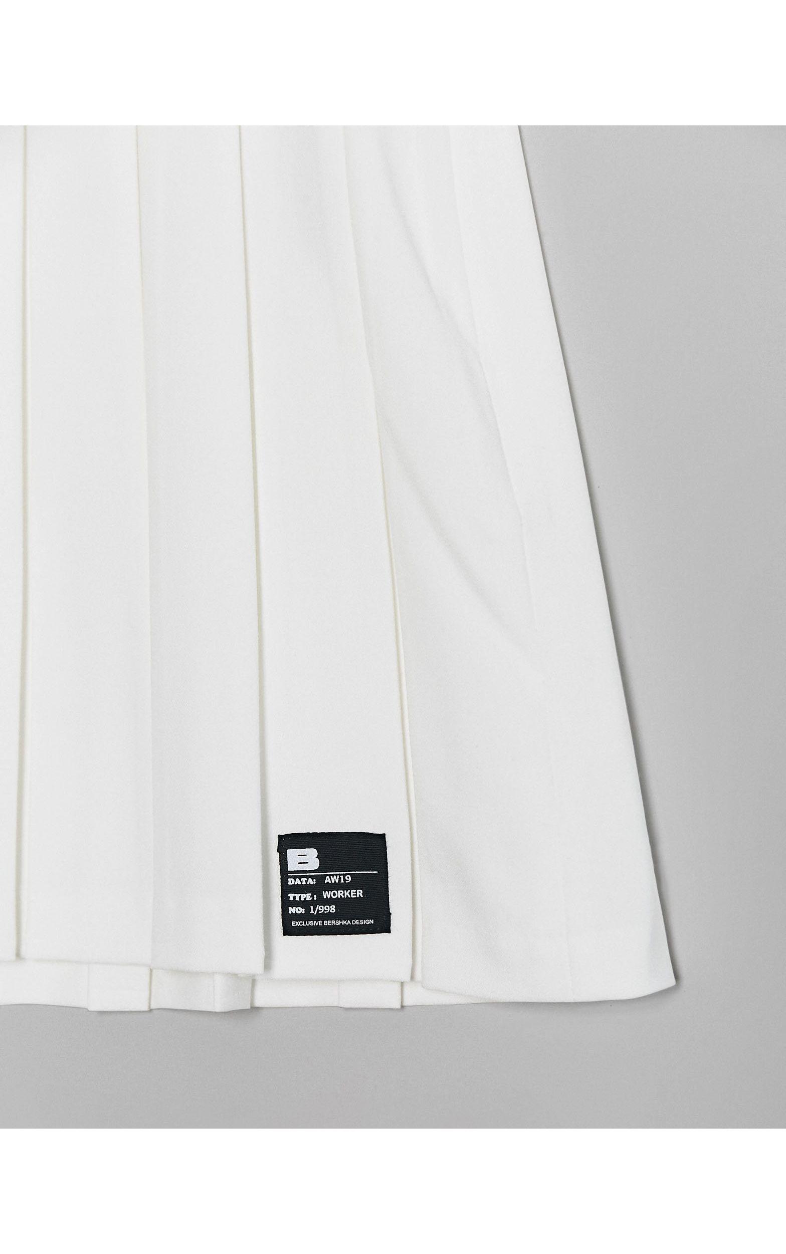 Mini-jupe plissée Bershka en coloris Blanc | Lyst