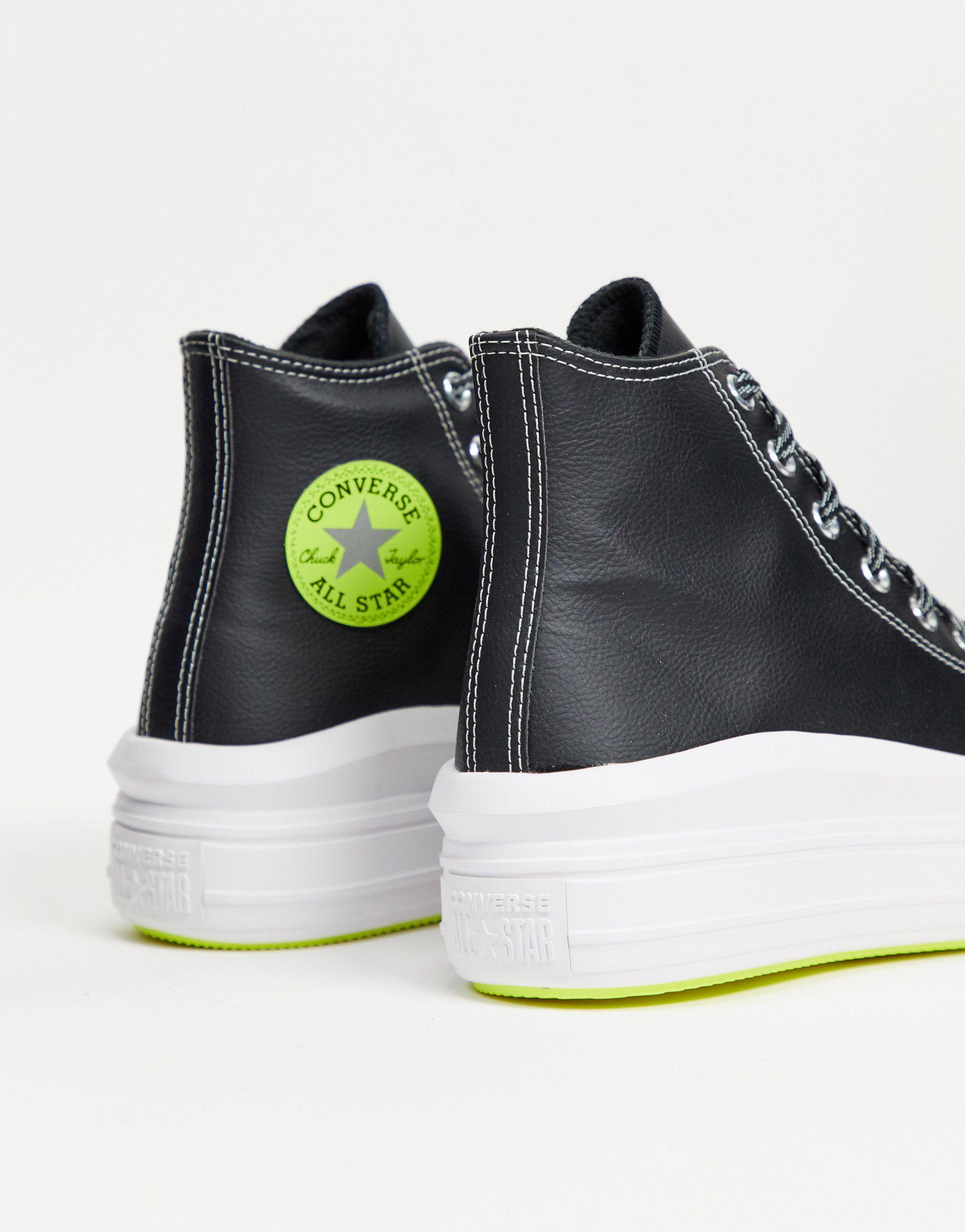 Converse Chuck Taylor – Move – Knöchelhohe Leder-Sneaker mit Plateausohle  in Gelb | Lyst DE