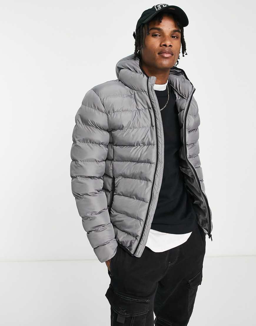 Grey jacket with hood hotsell