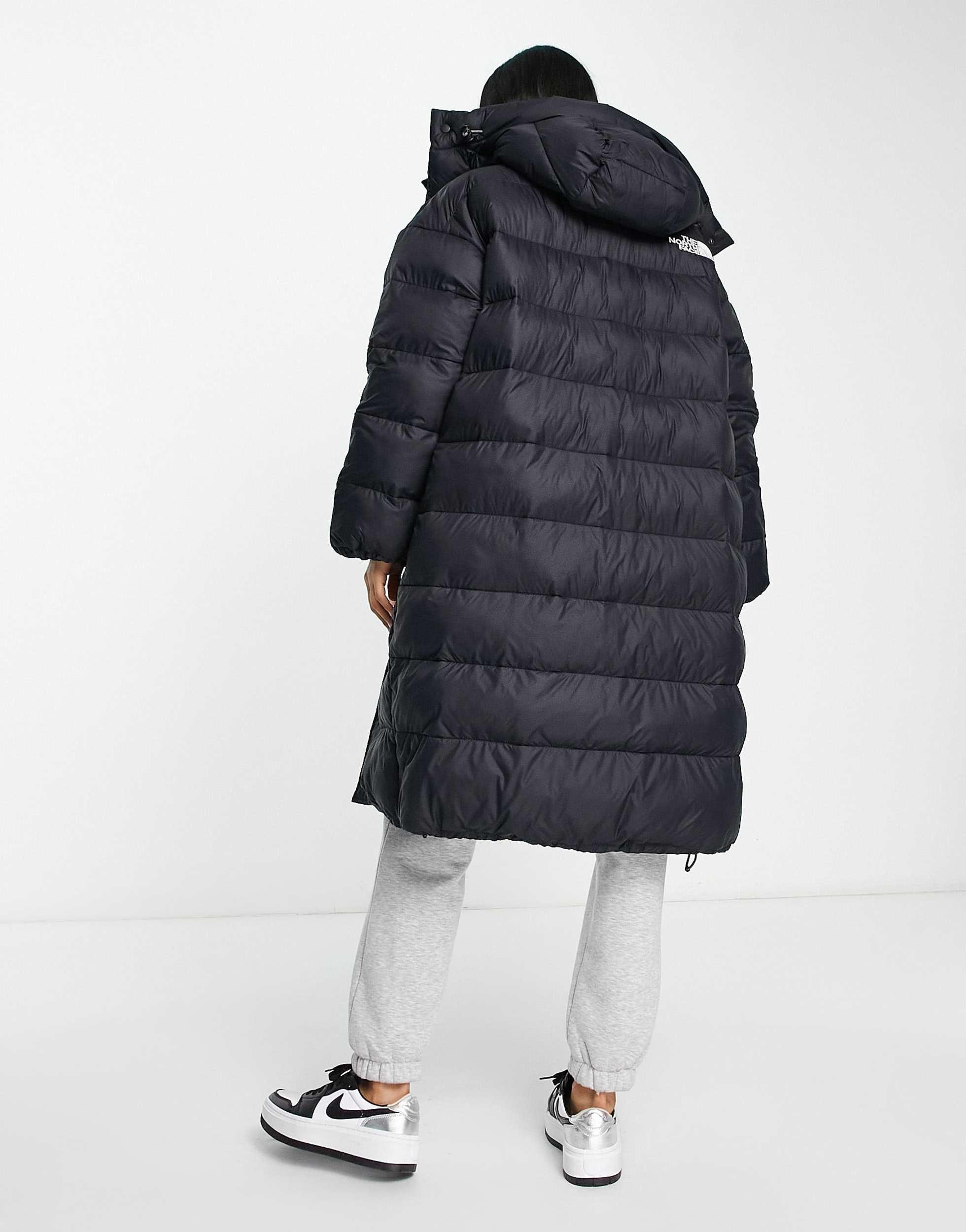 THE NORTH FACE 600 DOWN HOODED QUILT PUFFER LONG KNEE Black