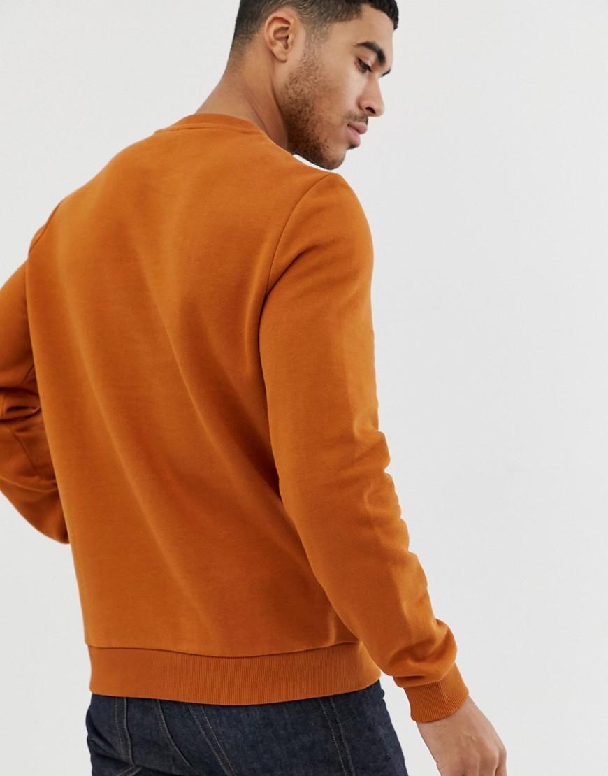 dark orange sweatshirt