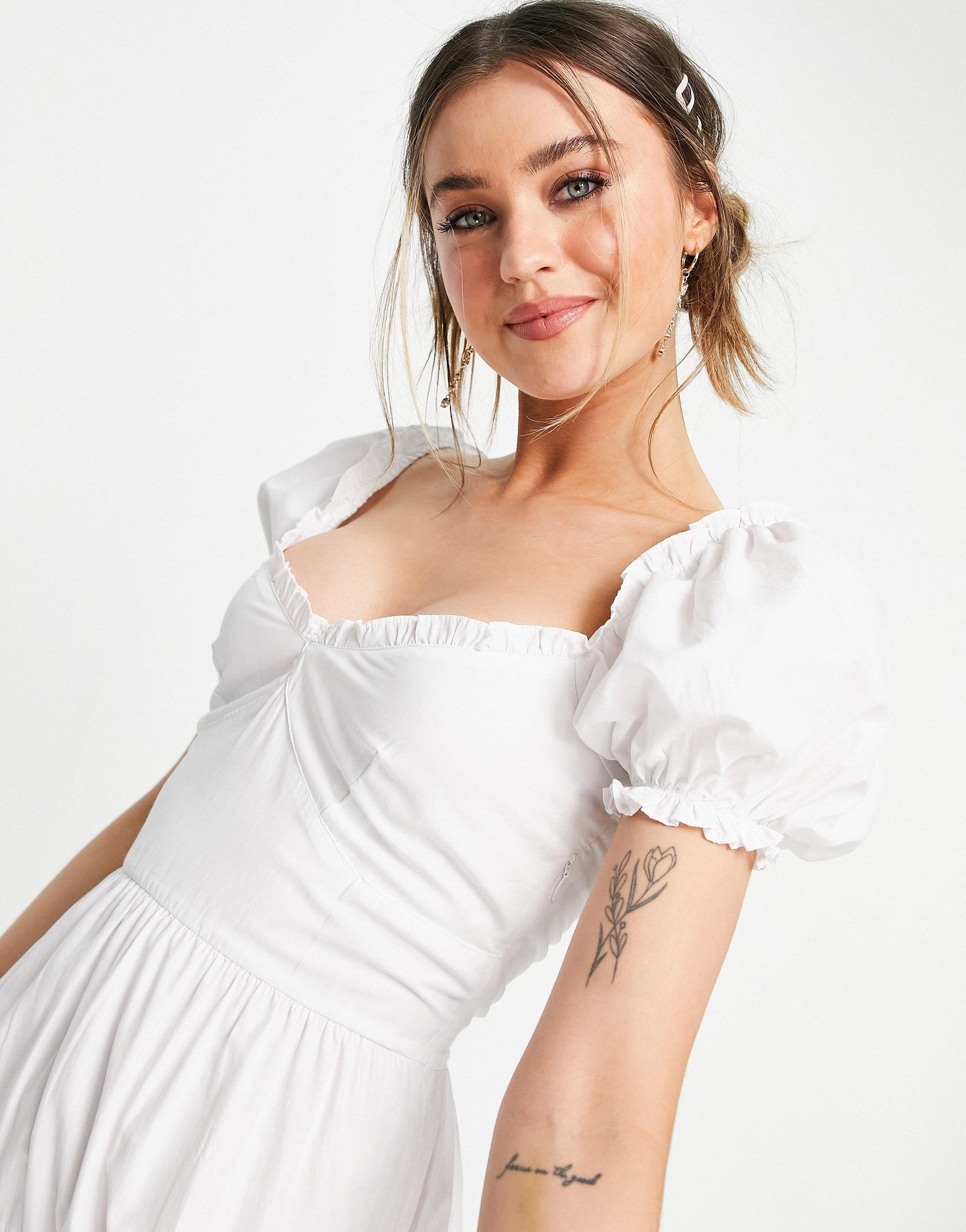 milkmaid dress stradivarius