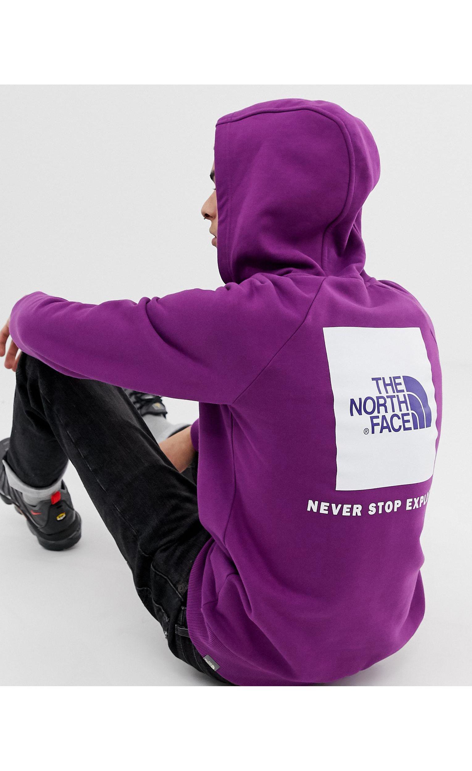 Hoodie à manches raglan à logo carré rouge The North Face pour homme en  coloris Violet | Lyst