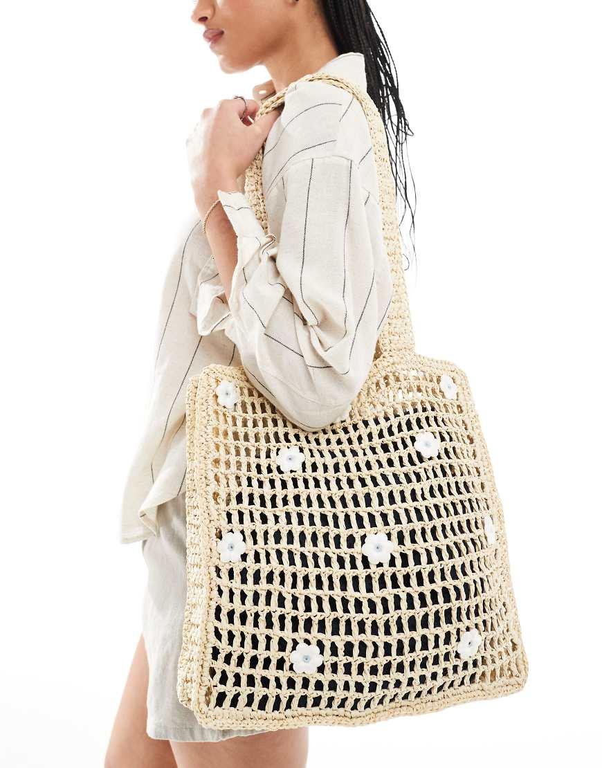 ANLAIBO Crochet Mesh Beach Tote Bag – Bohemian Style, Large Capacity, Foldable For Women - View #4