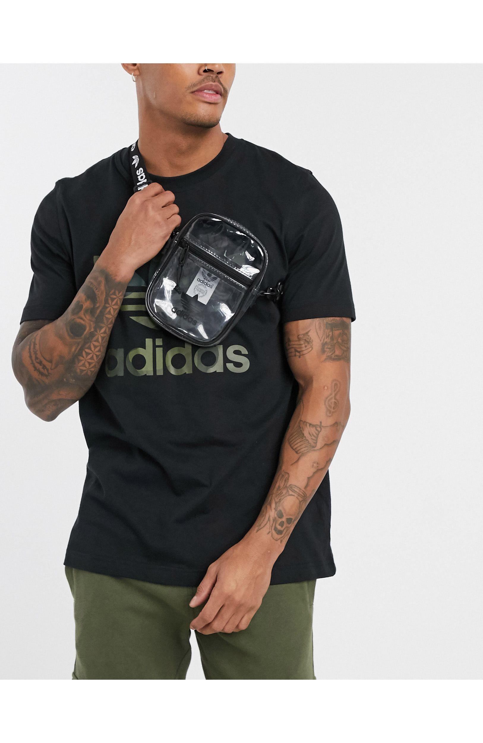 adidas Originals Clear Festival Crossbody Bag in Black for Men | Lyst