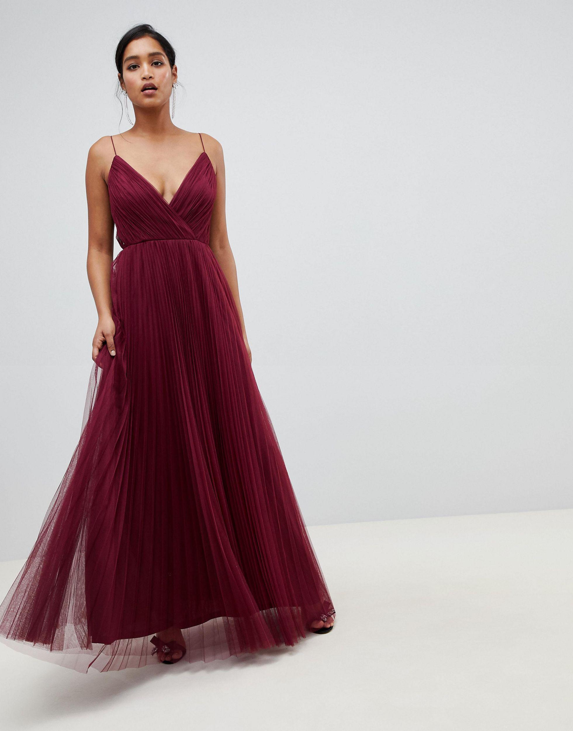tulle pleated dress