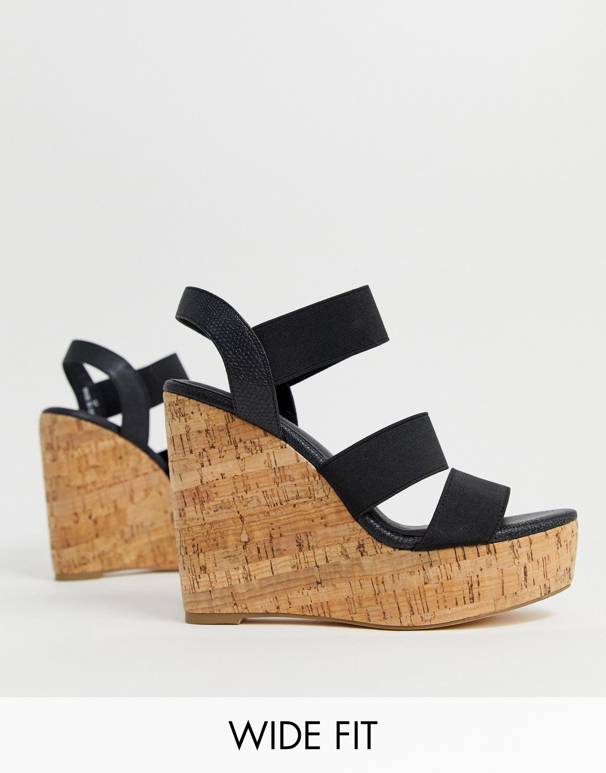 wide fit high wedges