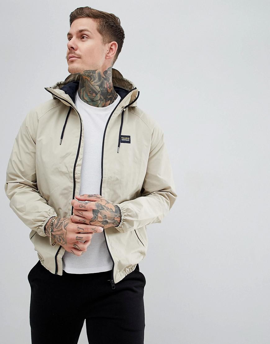 Hooded Jacket In Stone for Men |