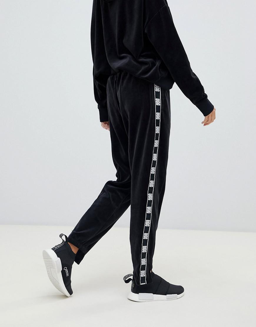 velour track bottoms