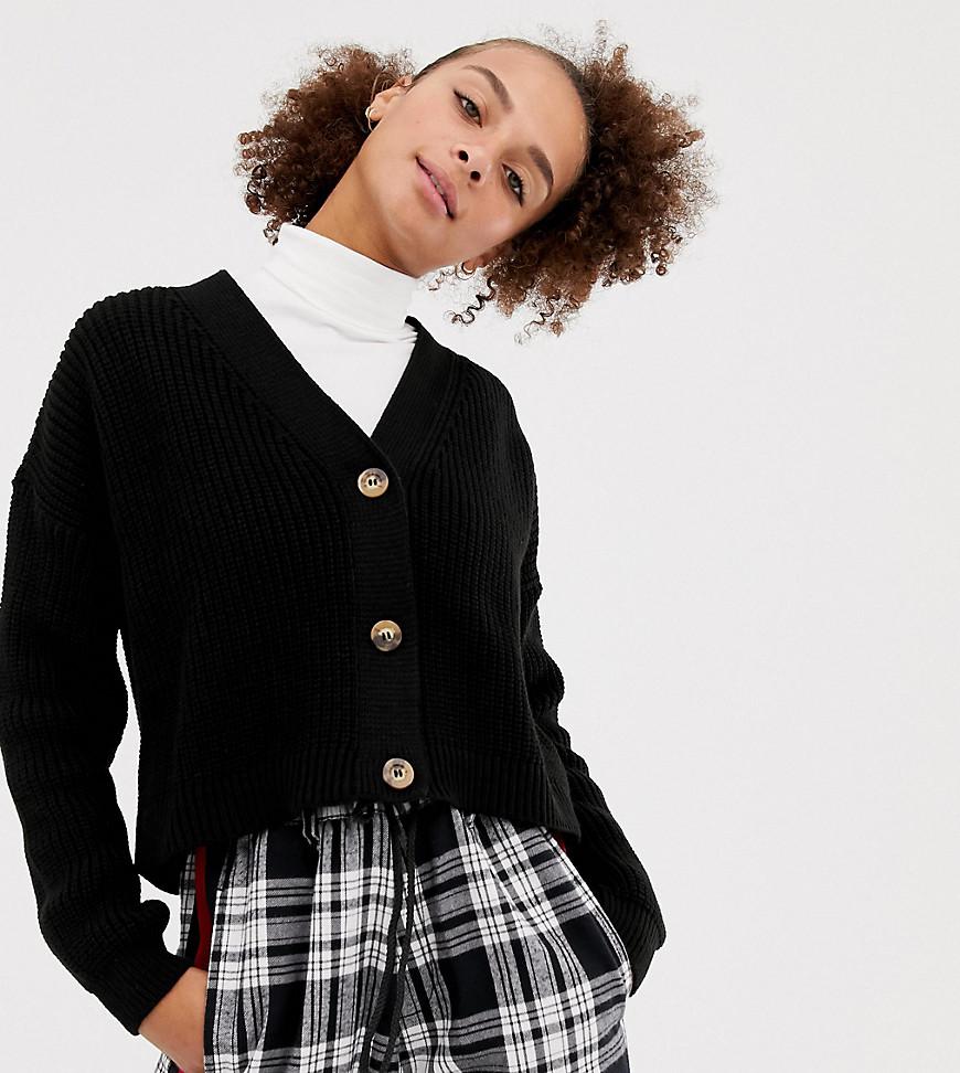 black boxy cardigan
