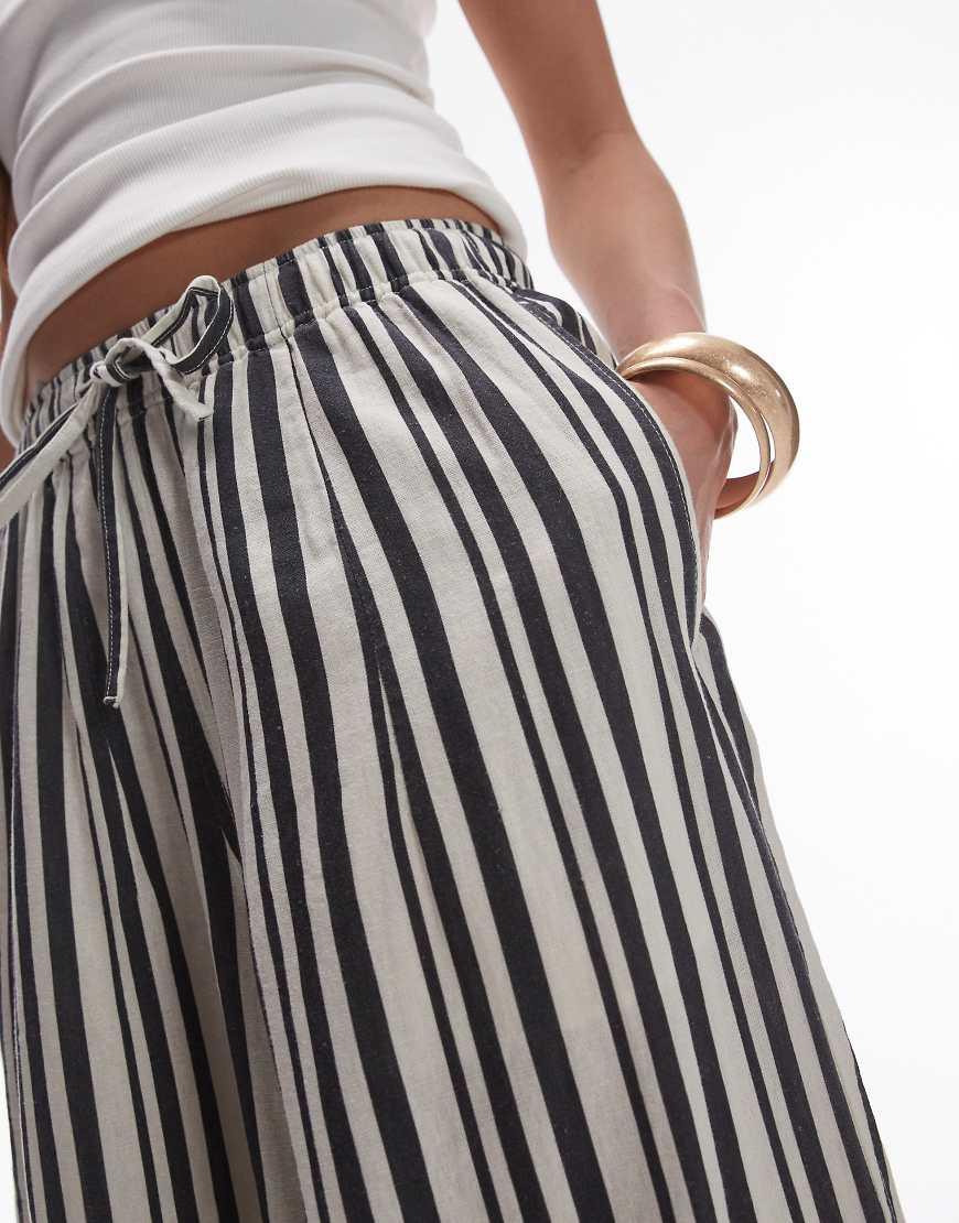 Linen Pants Asos Stripe Trousers TOPSHOP Stripe Linen Wide Leg