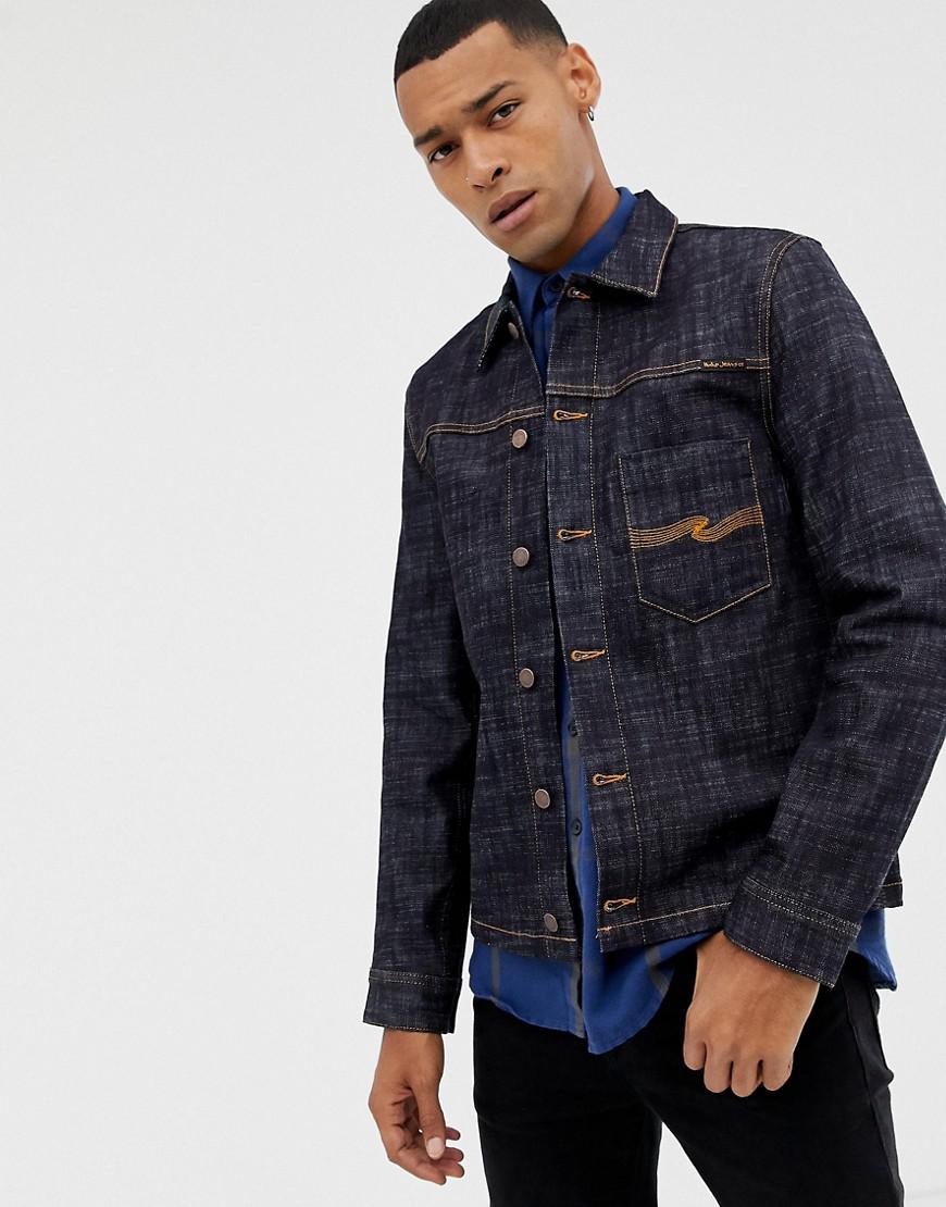 Nudie Jeans Co Ronny Worker Denim Jacket in Navy (Blue) for Men - Lyst