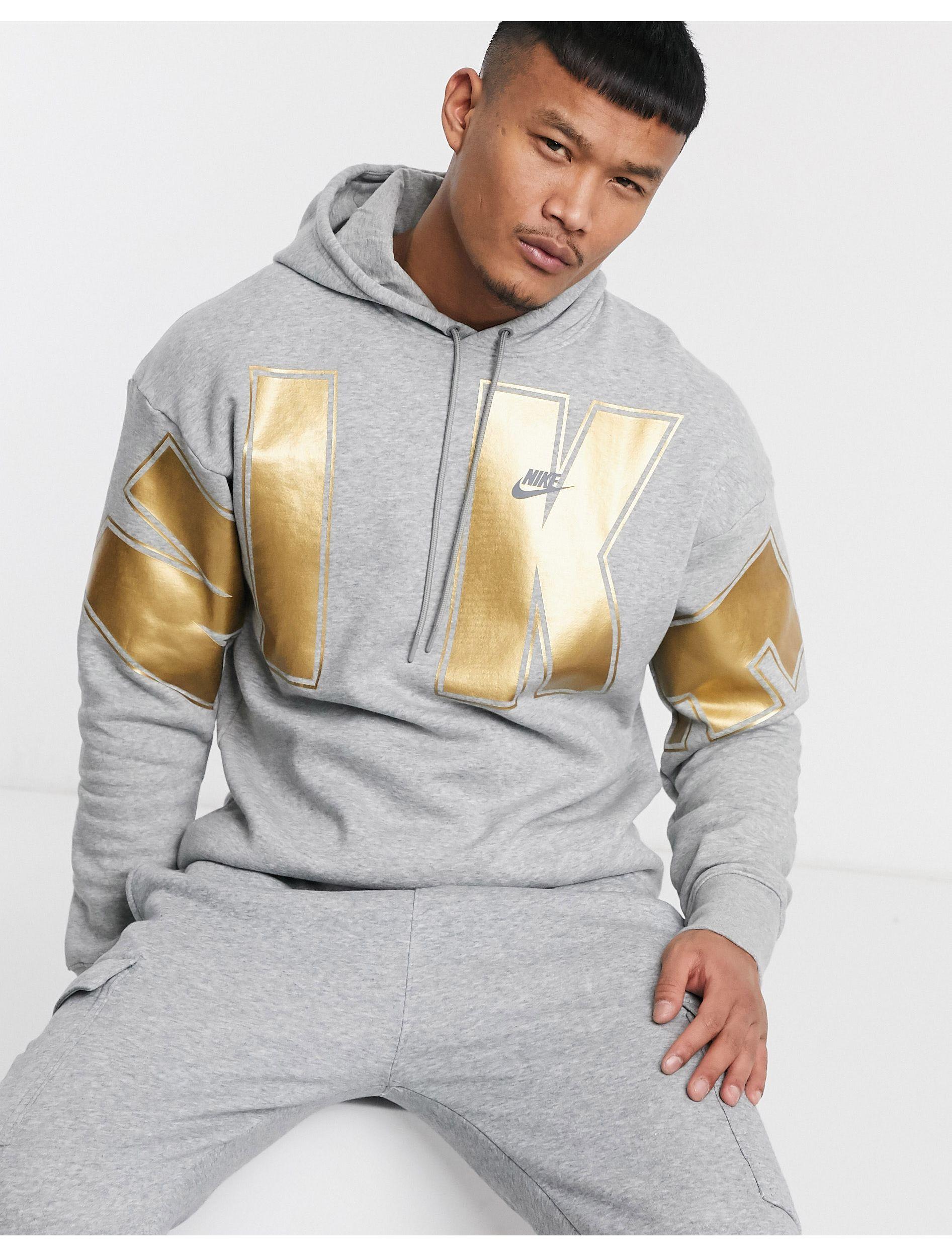 Nike Baumwolle – Social Currency – er Kapuzenpullover mit Logo in Grau für  Herren - Lyst