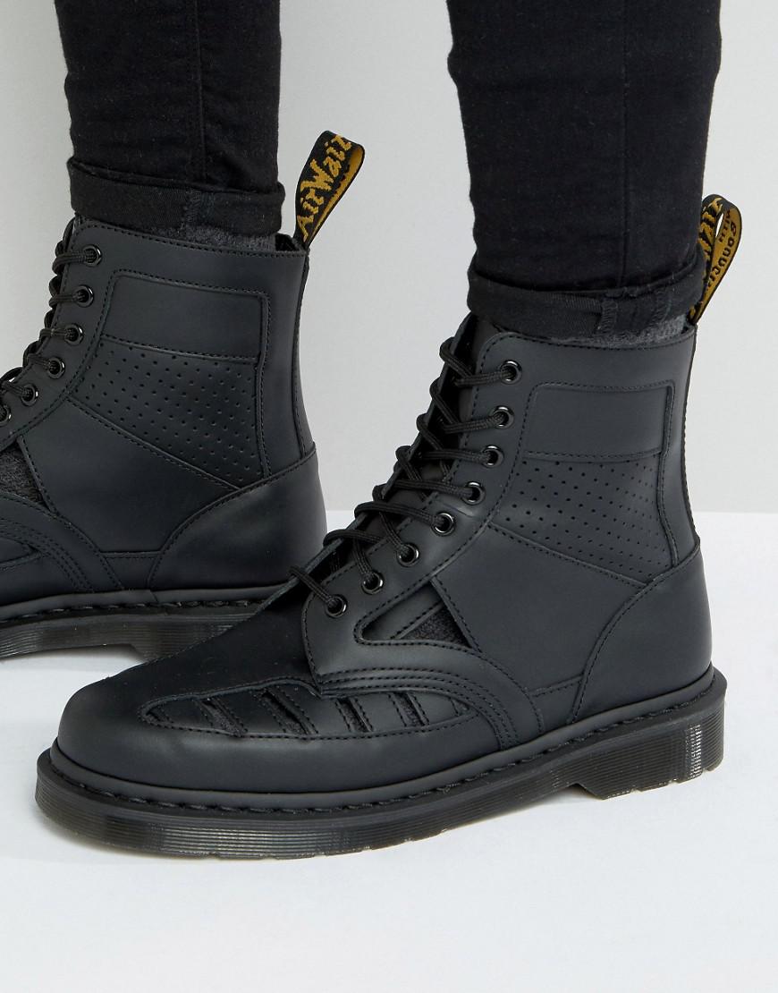 Dr. Martens Leather 1460 Cut Out 8-eye Boots in Black for Men - Lyst