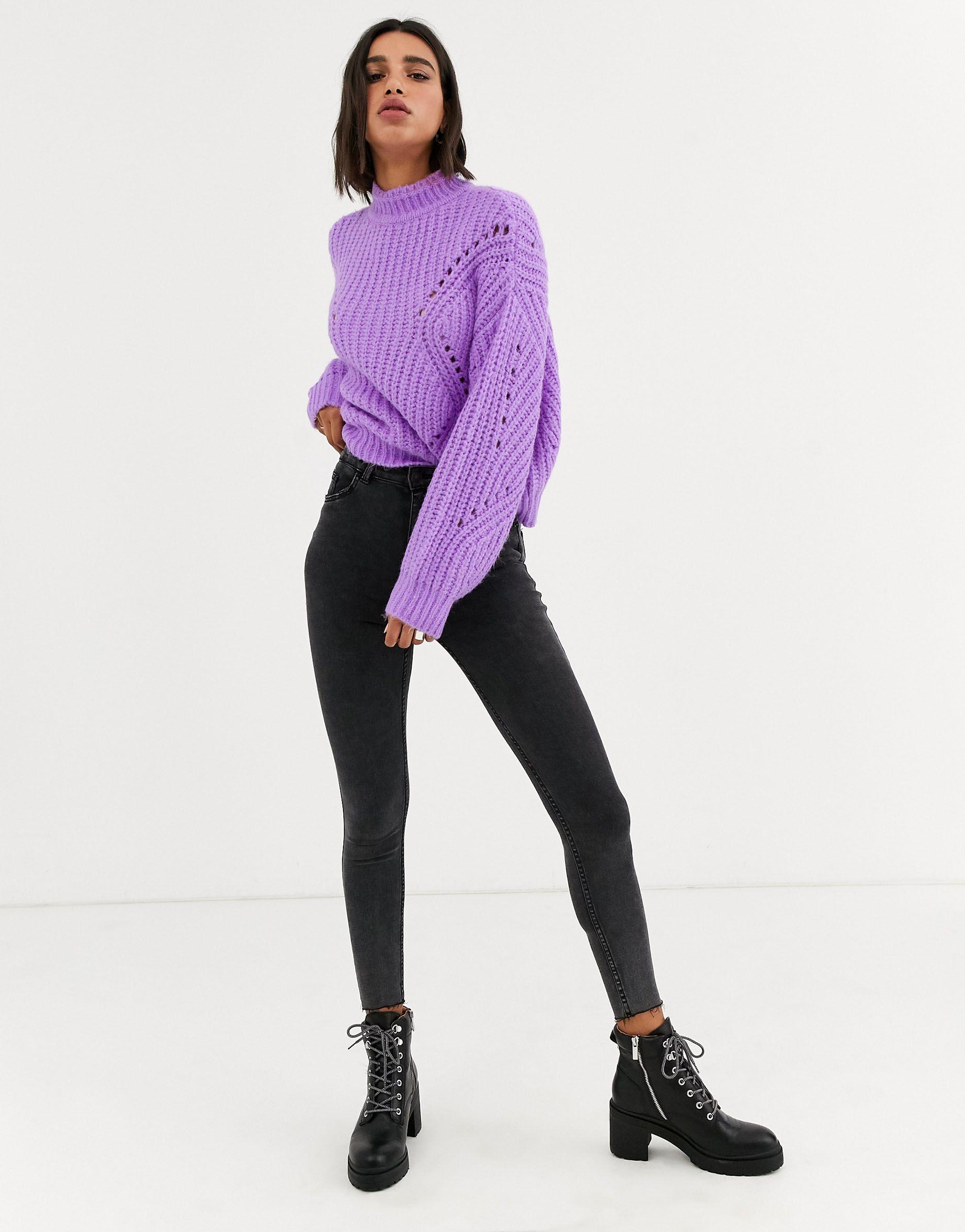 bershka lilac jumper