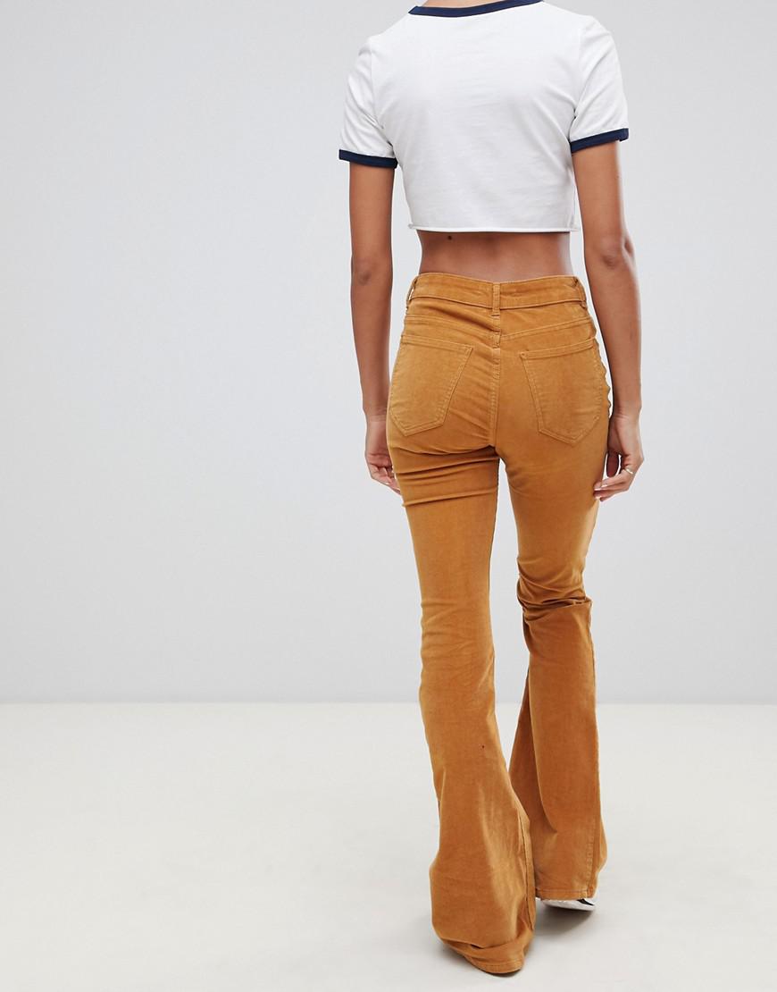 pull and bear flared trousers