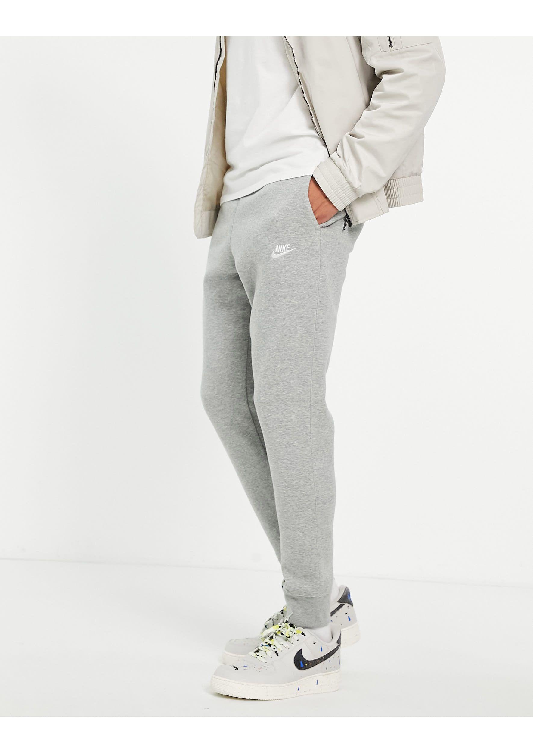Nike Club Fleece Cuffed Sweatpants in Gray for Men | Lyst
