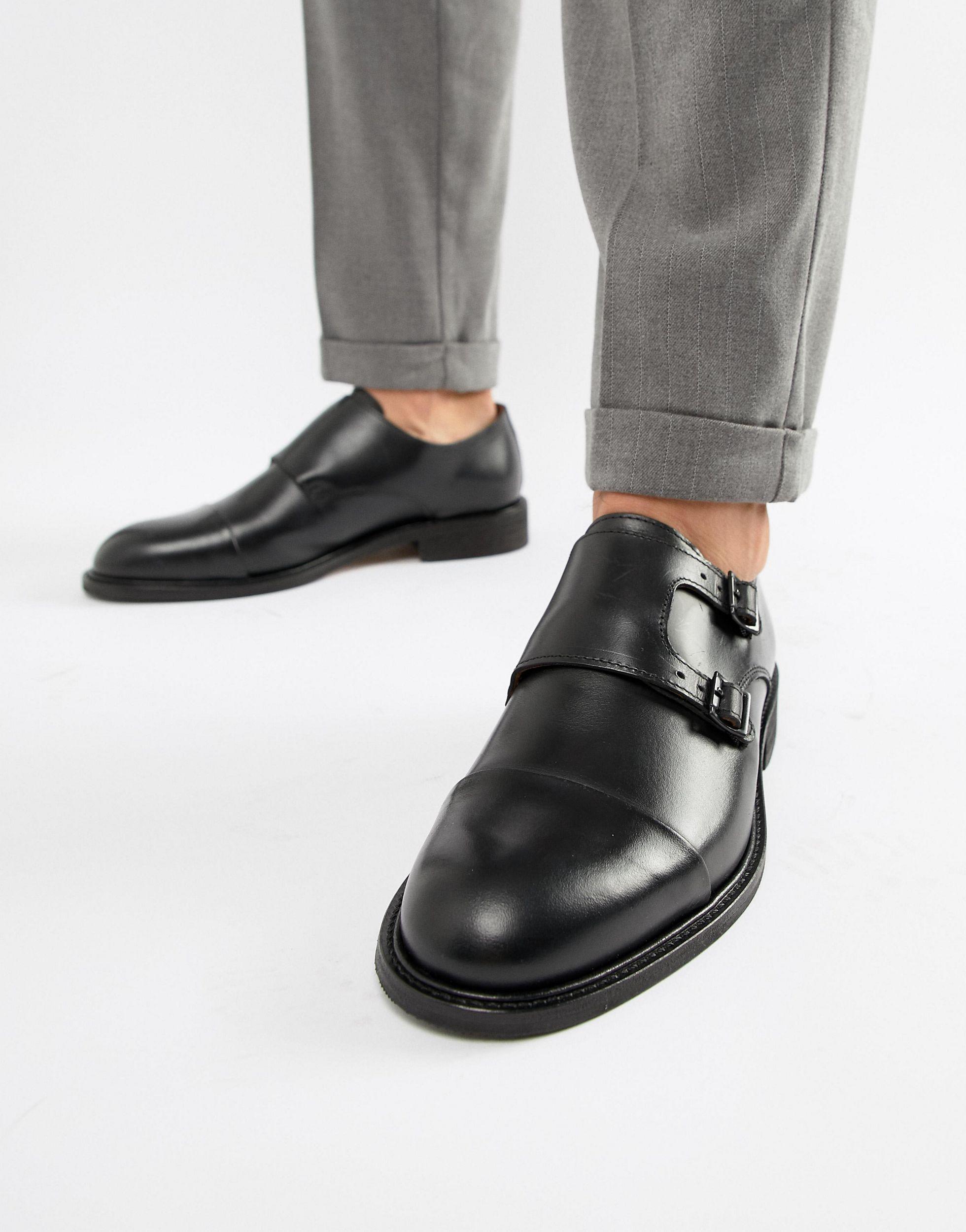 La Strada Monk noir style d\u00e9contract\u00e9 Chaussures Chaussures de travail Monk 