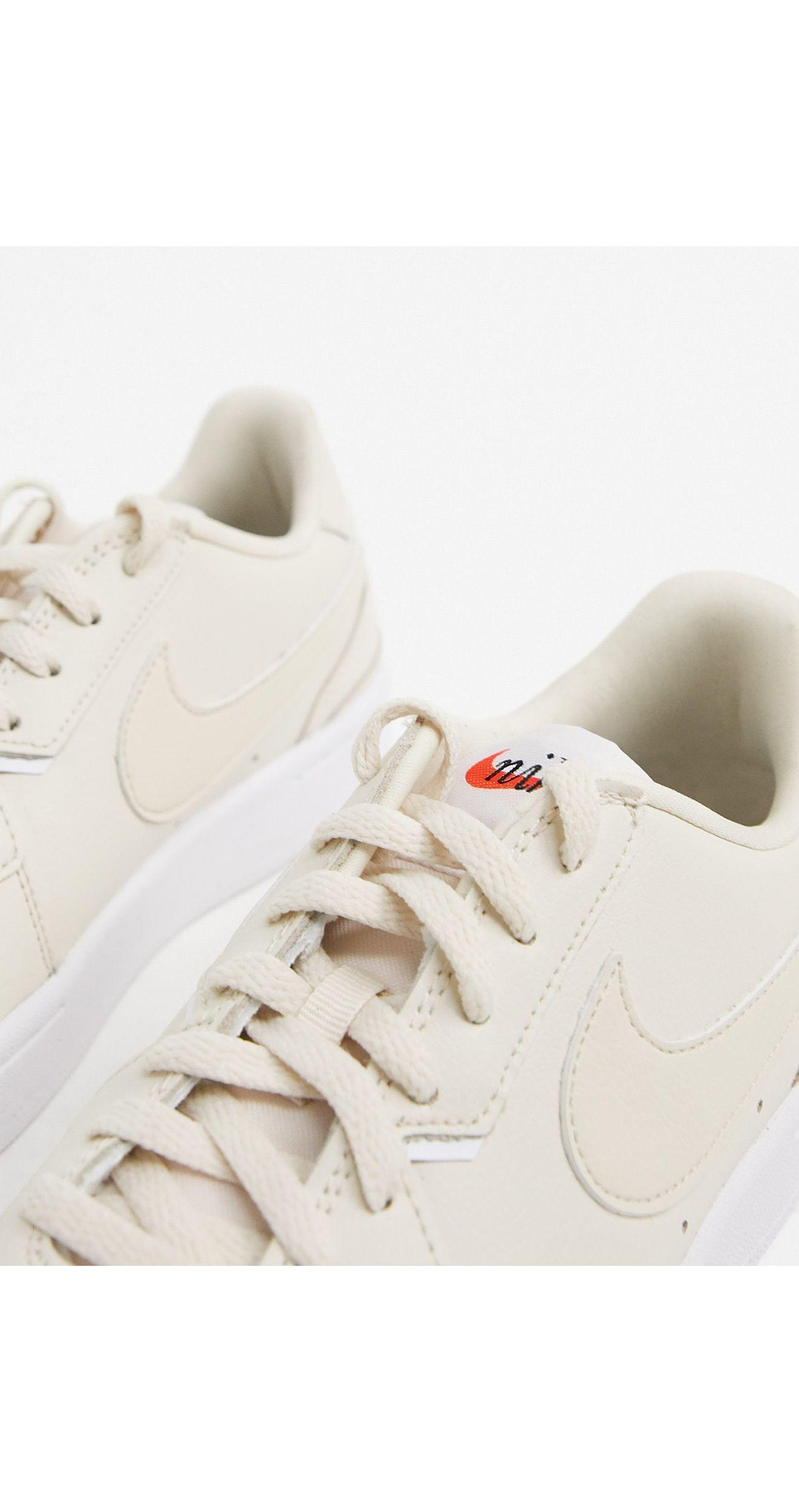 Nike Rubber Court Blanc Cream Court Sneakers in Natural | Lyst