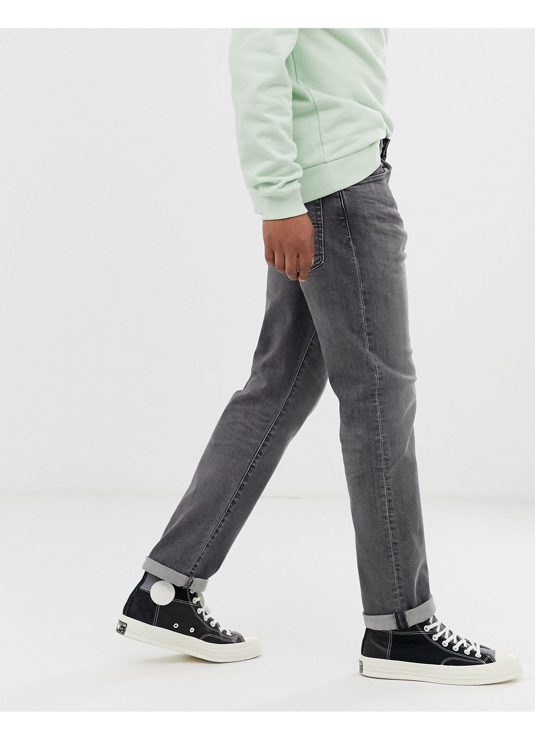 Levi's 502 Regular Taper Jeans in Grey for Men | Lyst UK